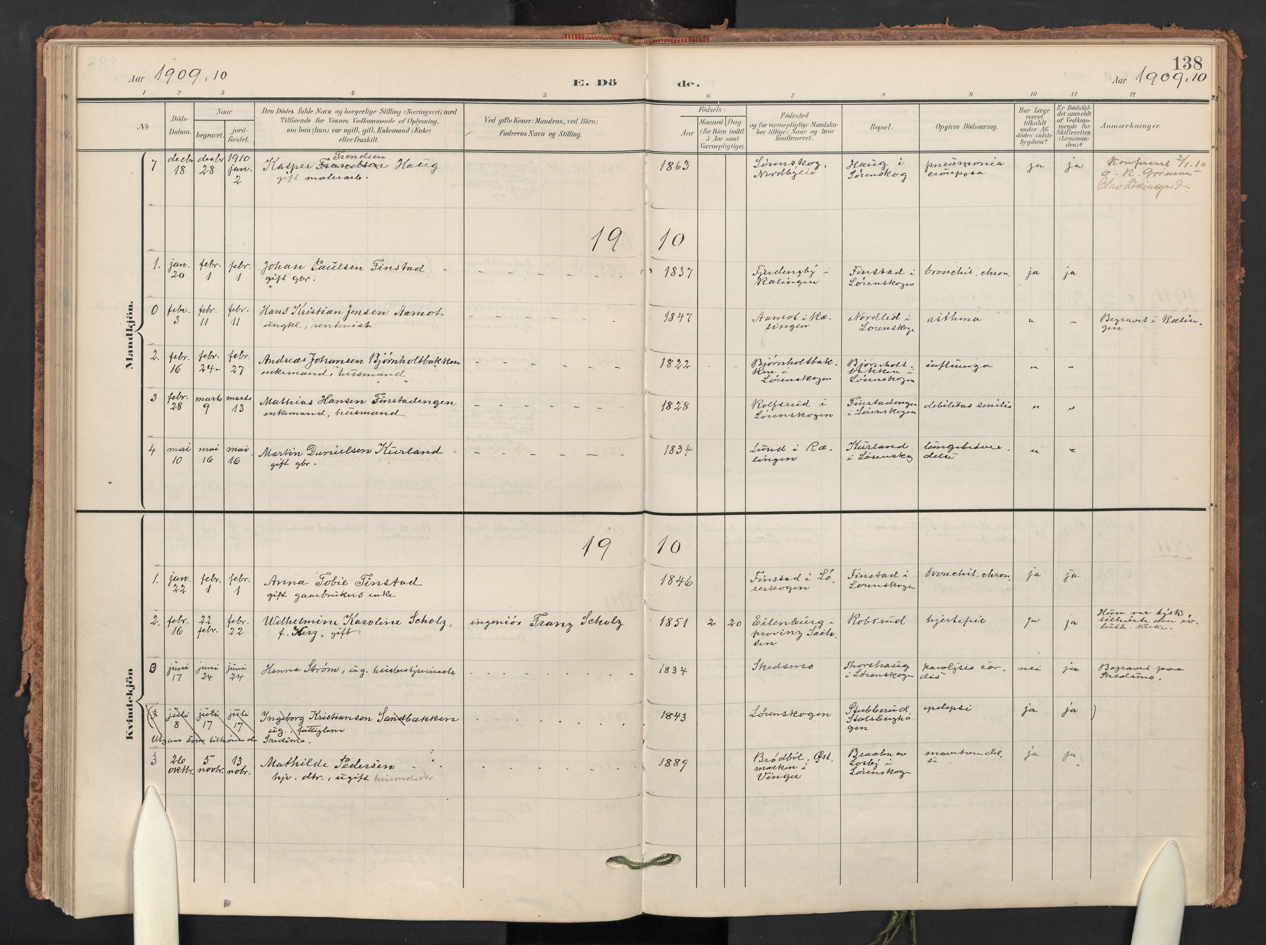 Skedsmo prestekontor Kirkebøker, AV/SAO-A-10033a/F/Fb/L0002: Parish register (official) no. II 2, 1902-1921, p. 138