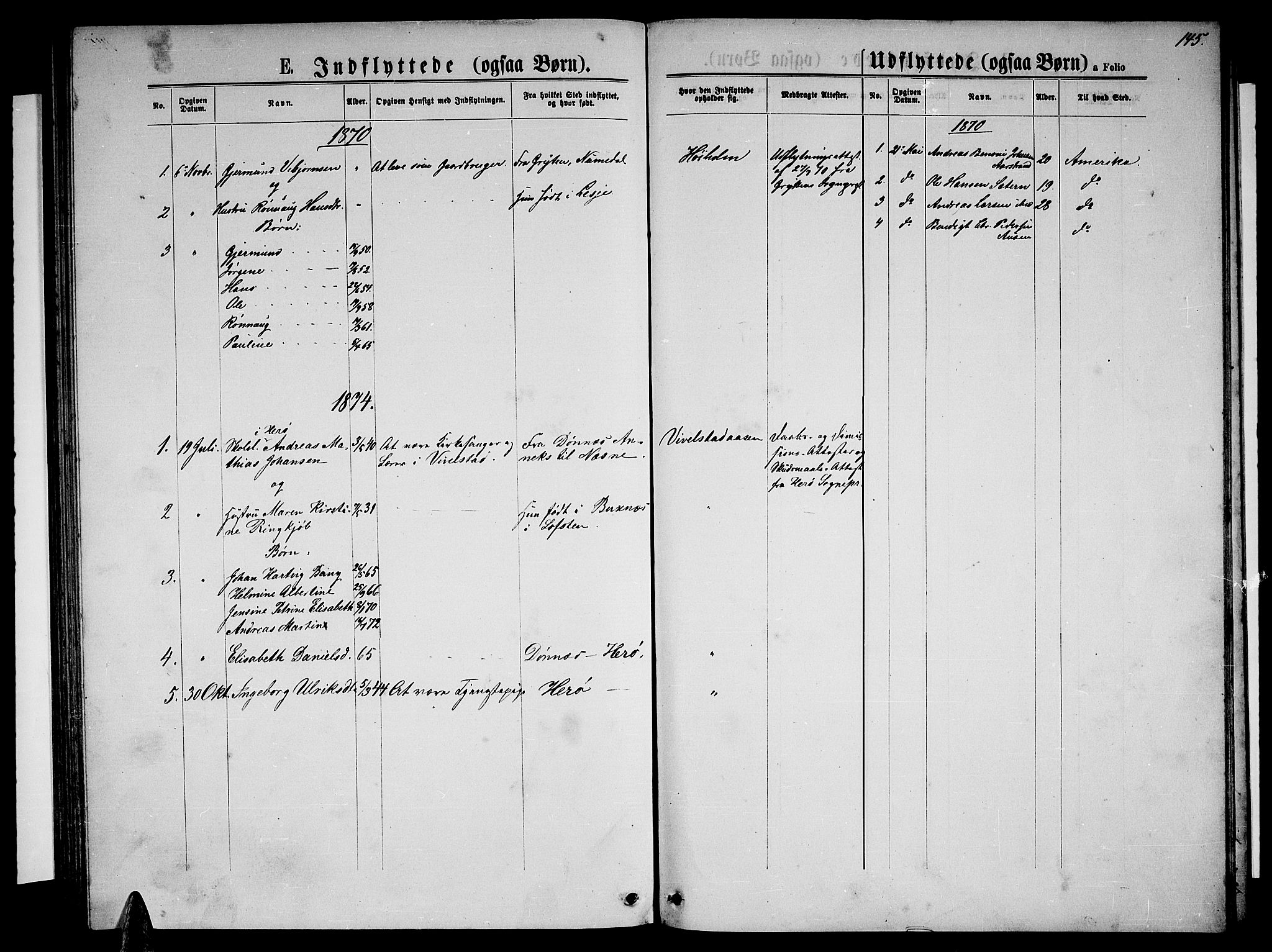 Ministerialprotokoller, klokkerbøker og fødselsregistre - Nordland, AV/SAT-A-1459/819/L0276: Parish register (copy) no. 819C02, 1869-1887, p. 145