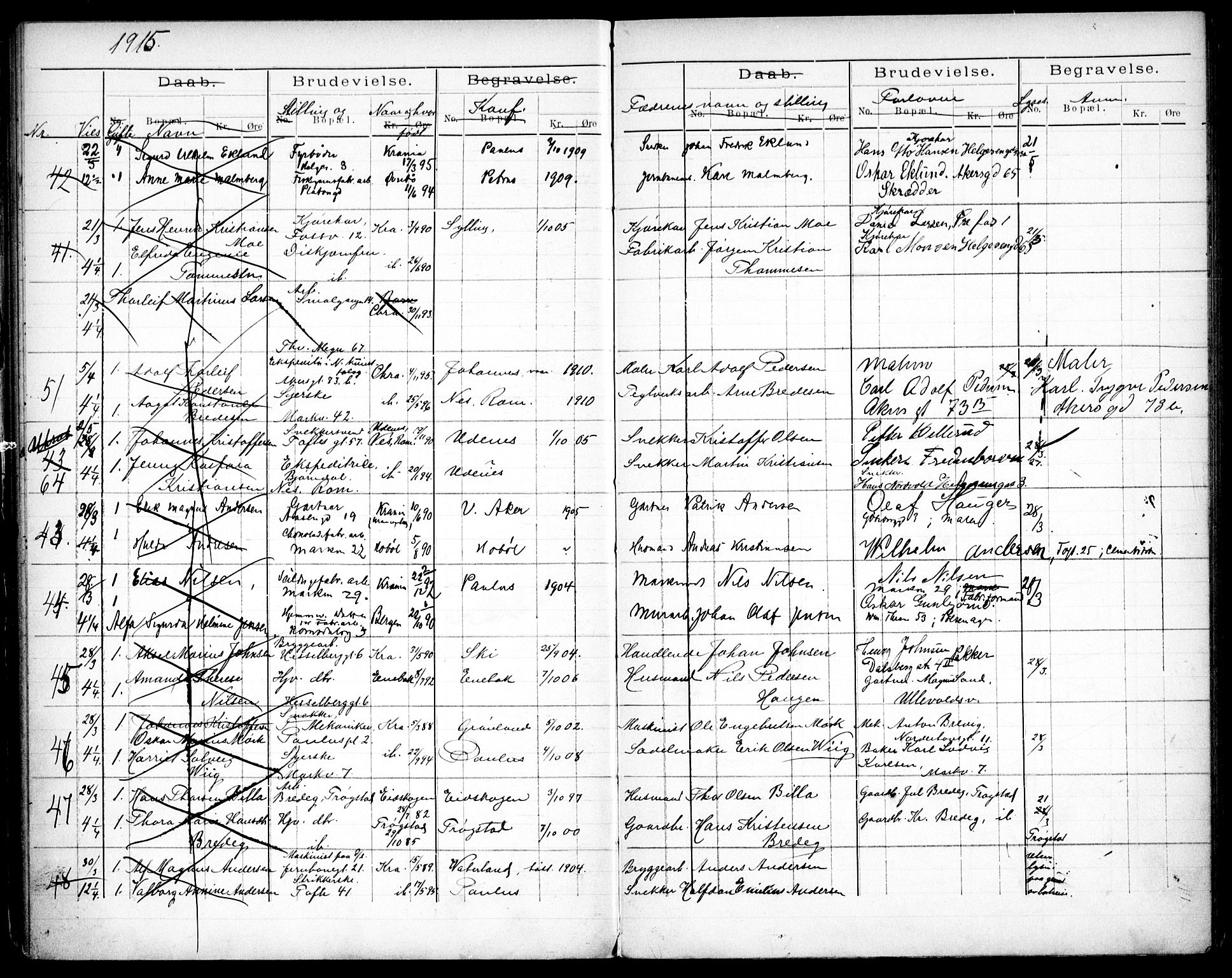 Paulus prestekontor Kirkebøker, AV/SAO-A-10871/H/Ha/L0002: Banns register no. 2, 1914-1916