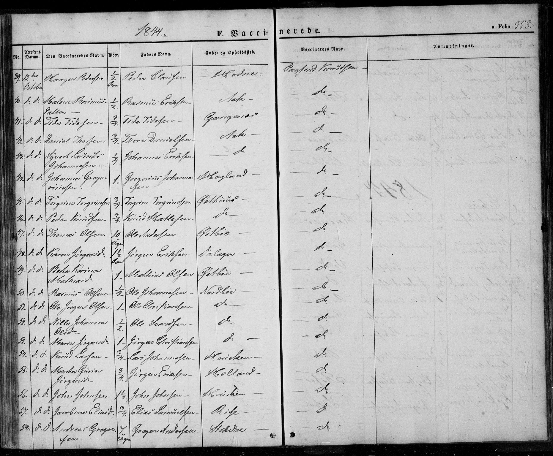 Rennesøy sokneprestkontor, AV/SAST-A -101827/H/Ha/Haa/L0005: Parish register (official) no. A 5, 1838-1859, p. 353