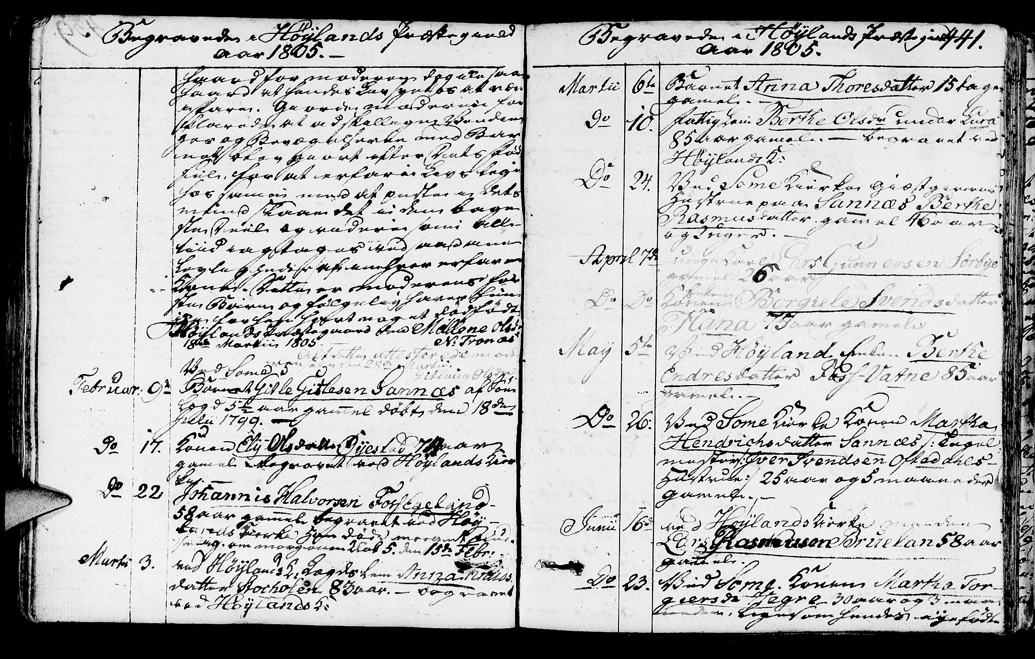 Høyland sokneprestkontor, SAST/A-101799/001/30BA/L0005: Parish register (official) no. A 5, 1804-1815, p. 441