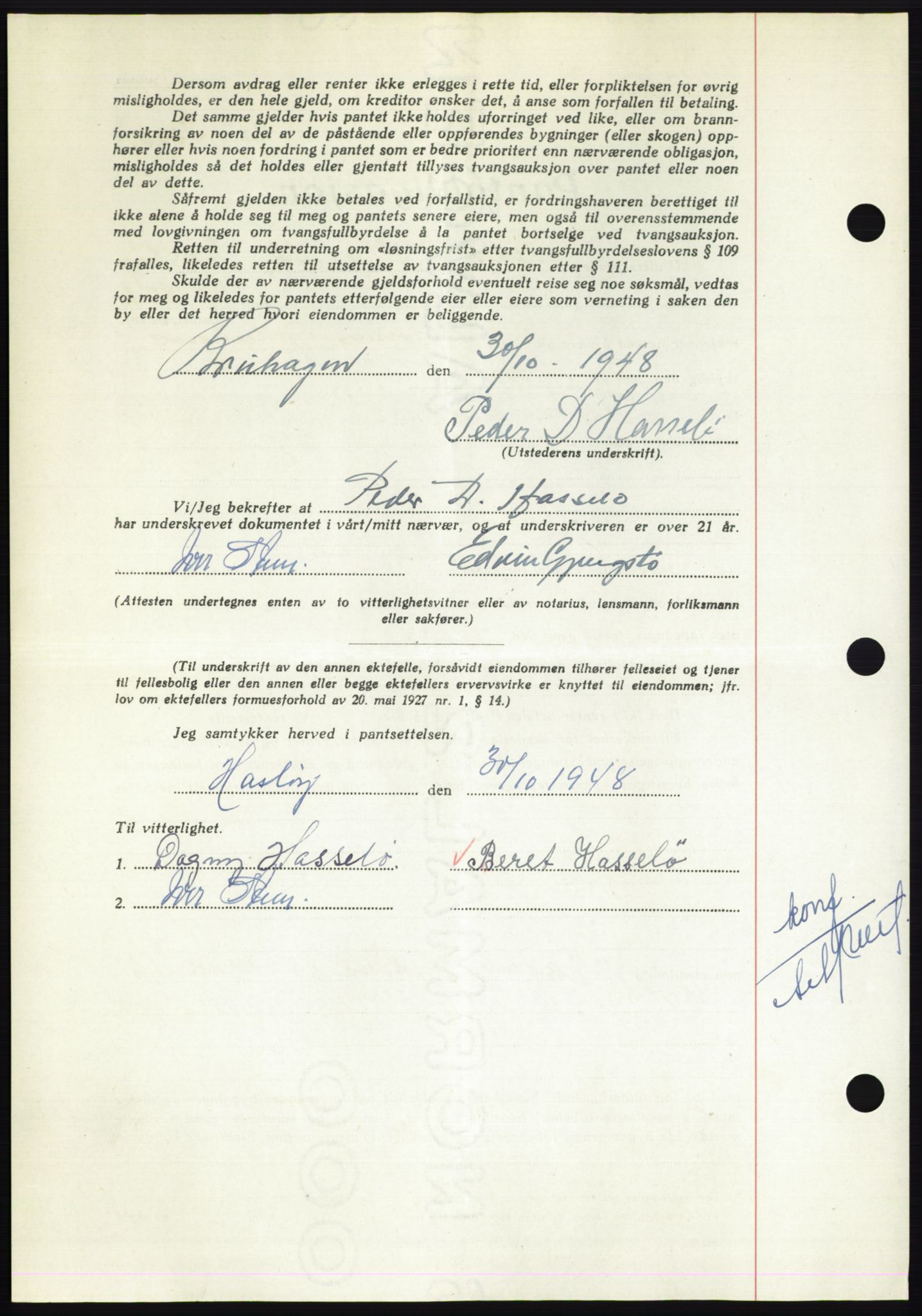 Nordmøre sorenskriveri, AV/SAT-A-4132/1/2/2Ca: Mortgage book no. B100, 1948-1949, Diary no: : 3460/1948