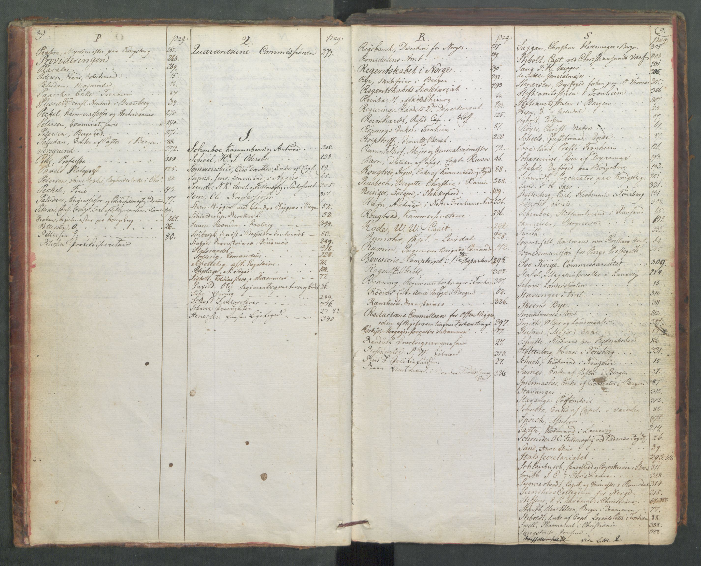 Departementene i 1814, AV/RA-S-3899/Fa/L0009: 1. byrå - Fellesregister til journalene A og B, 1814, p. 8-9