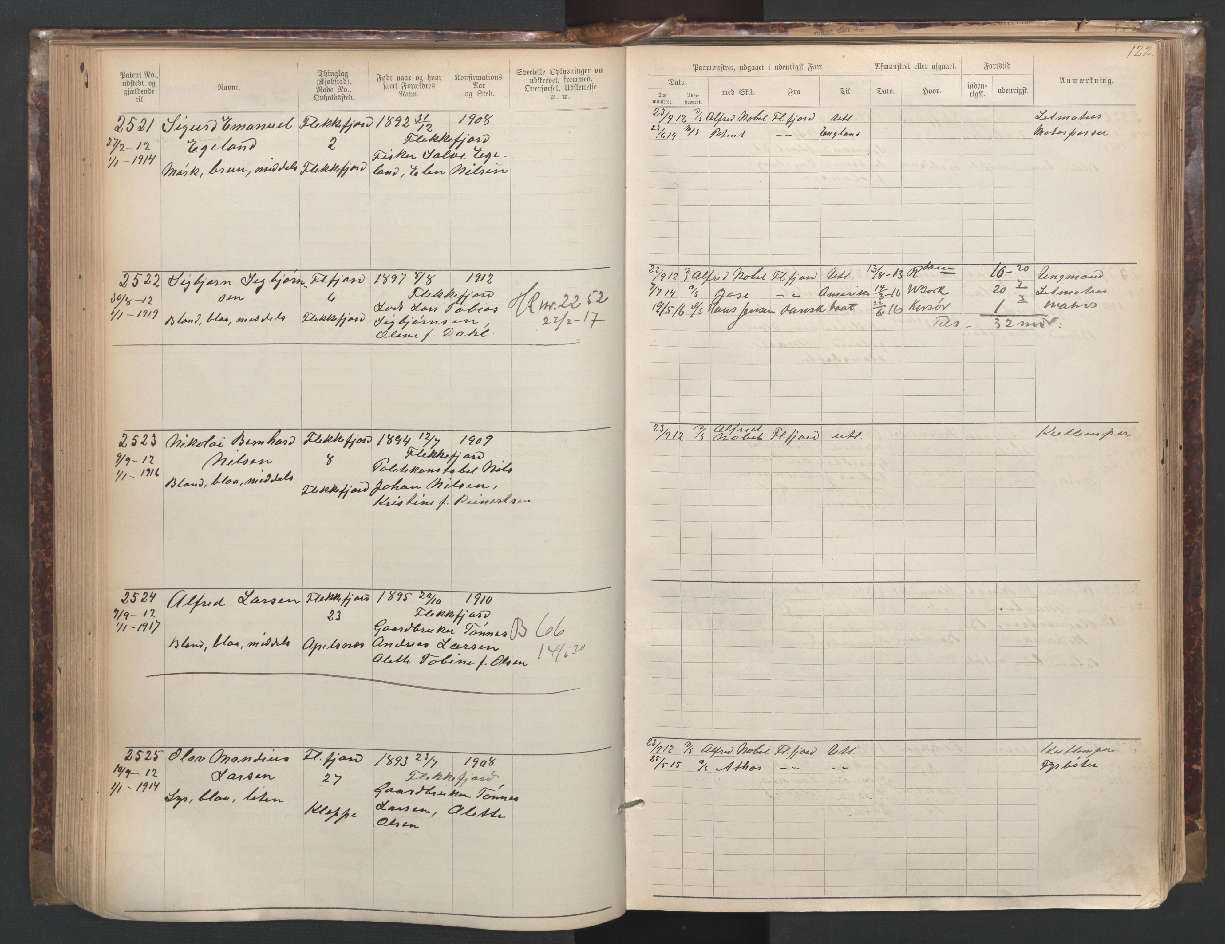 Flekkefjord mønstringskrets, SAK/2031-0018/F/Fa/L0003: Annotasjonsrulle nr 1921-2963 med register, N-3, 1892-1948, p. 153