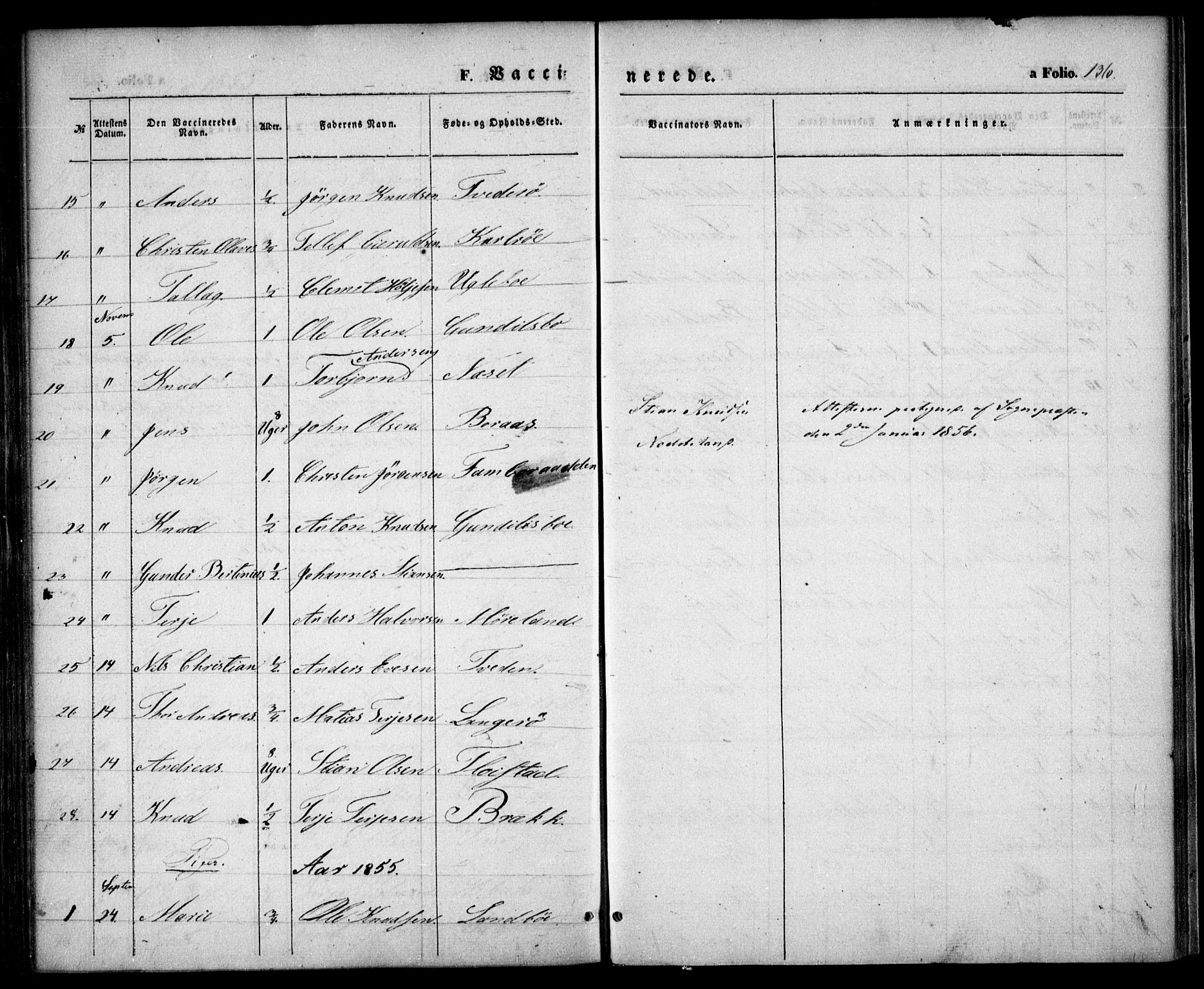 Austre Moland sokneprestkontor, AV/SAK-1111-0001/F/Fa/Faa/L0007: Parish register (official) no. A 7, 1847-1857, p. 136