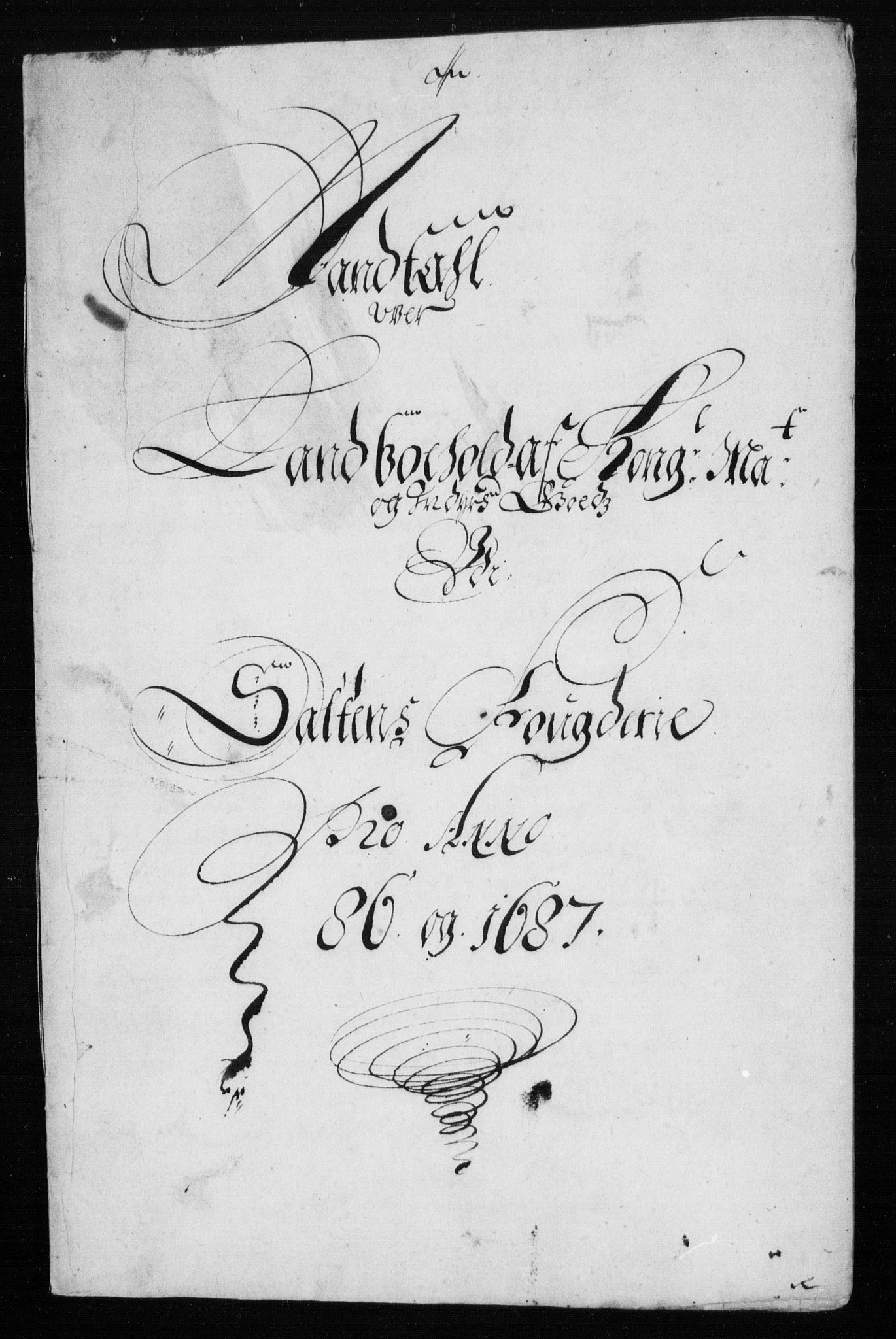 Rentekammeret inntil 1814, Reviderte regnskaper, Stiftamtstueregnskaper, Trondheim stiftamt og Nordland amt, AV/RA-EA-6044/R/Rh/L0009: Nordland amt, 1687