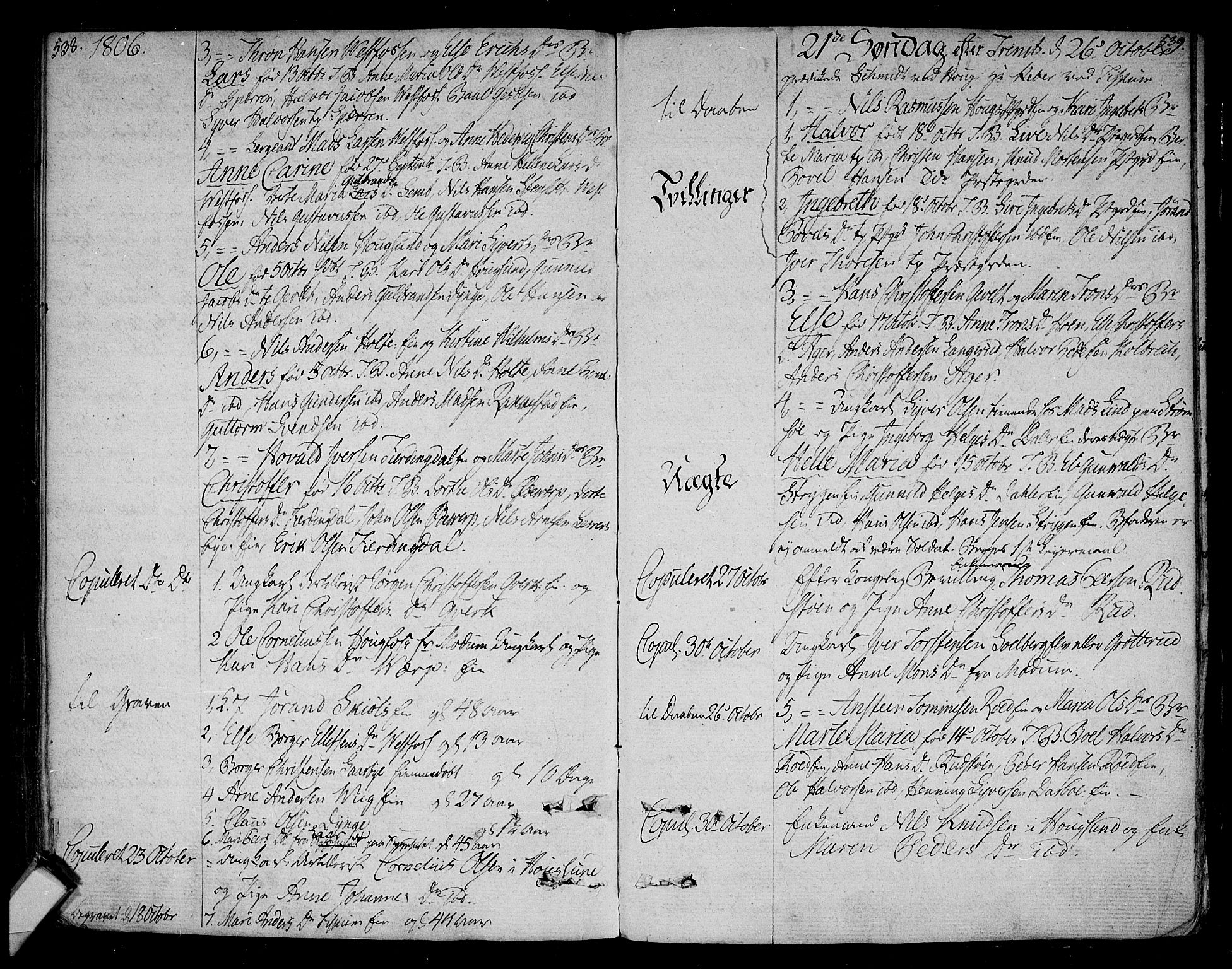 Eiker kirkebøker, AV/SAKO-A-4/F/Fa/L0009: Parish register (official) no. I 9, 1789-1806, p. 538-539