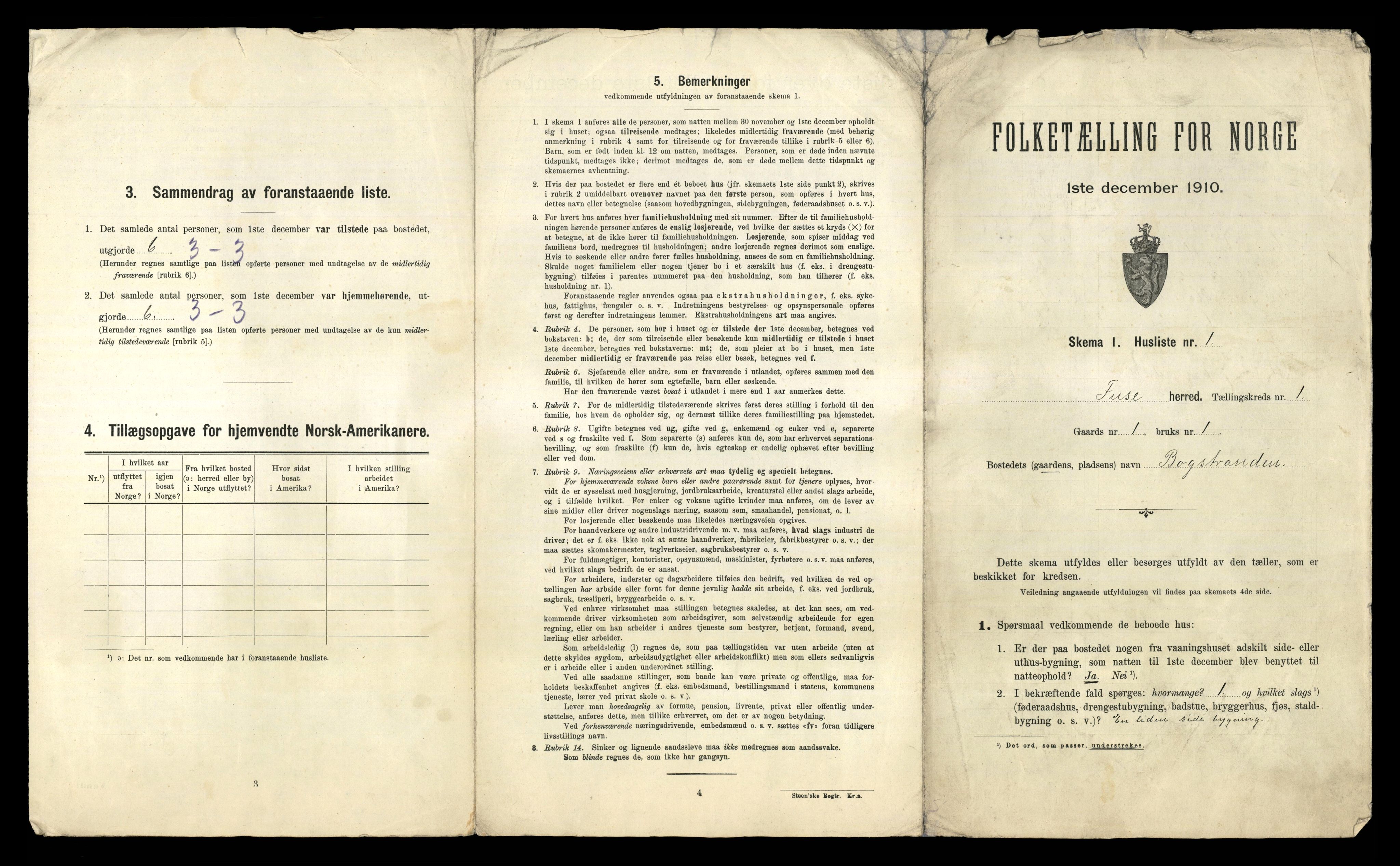 RA, 1910 census for Fusa, 1910, p. 20