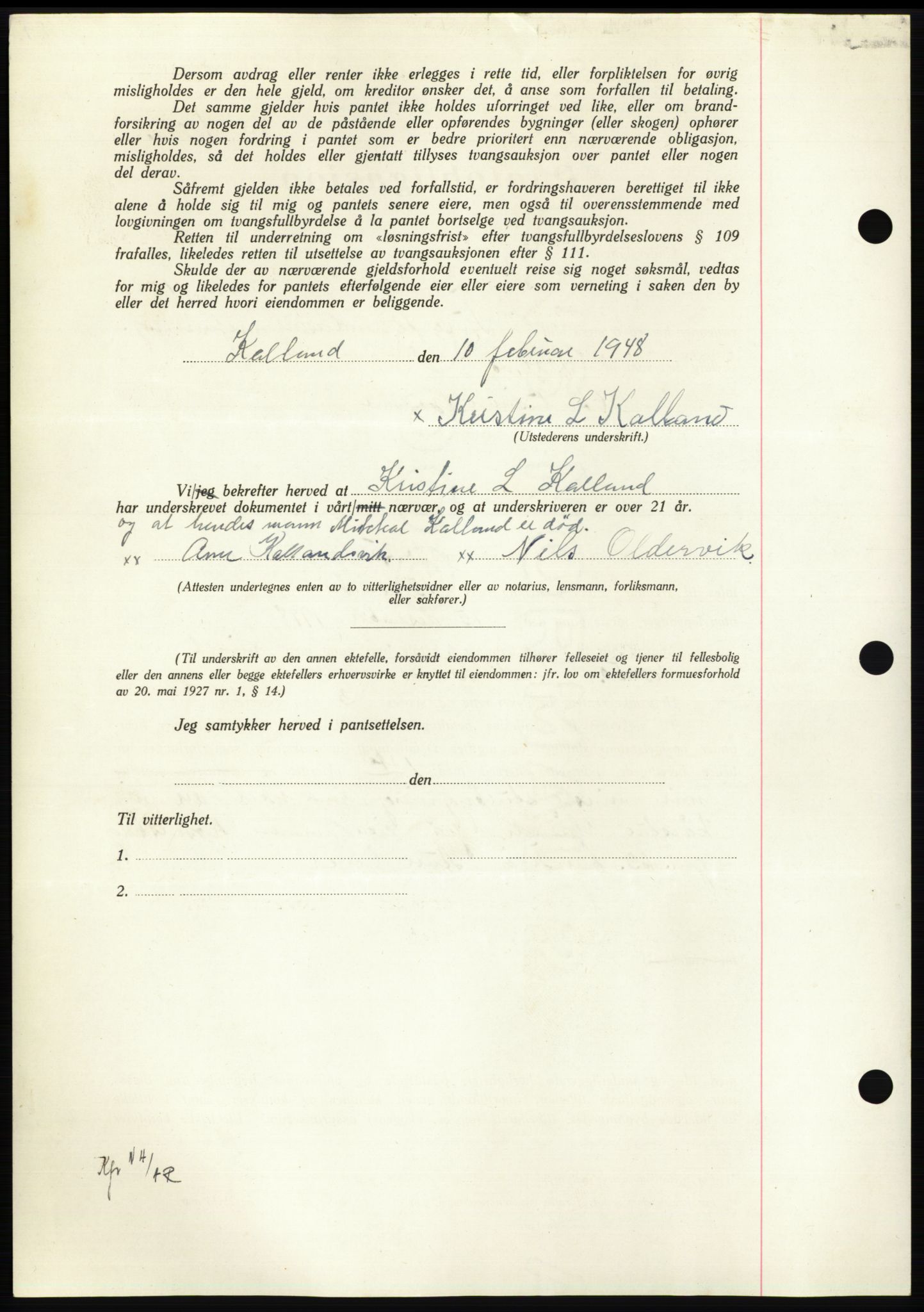 Nordmøre sorenskriveri, AV/SAT-A-4132/1/2/2Ca: Mortgage book no. B98, 1948-1948, Diary no: : 344/1948