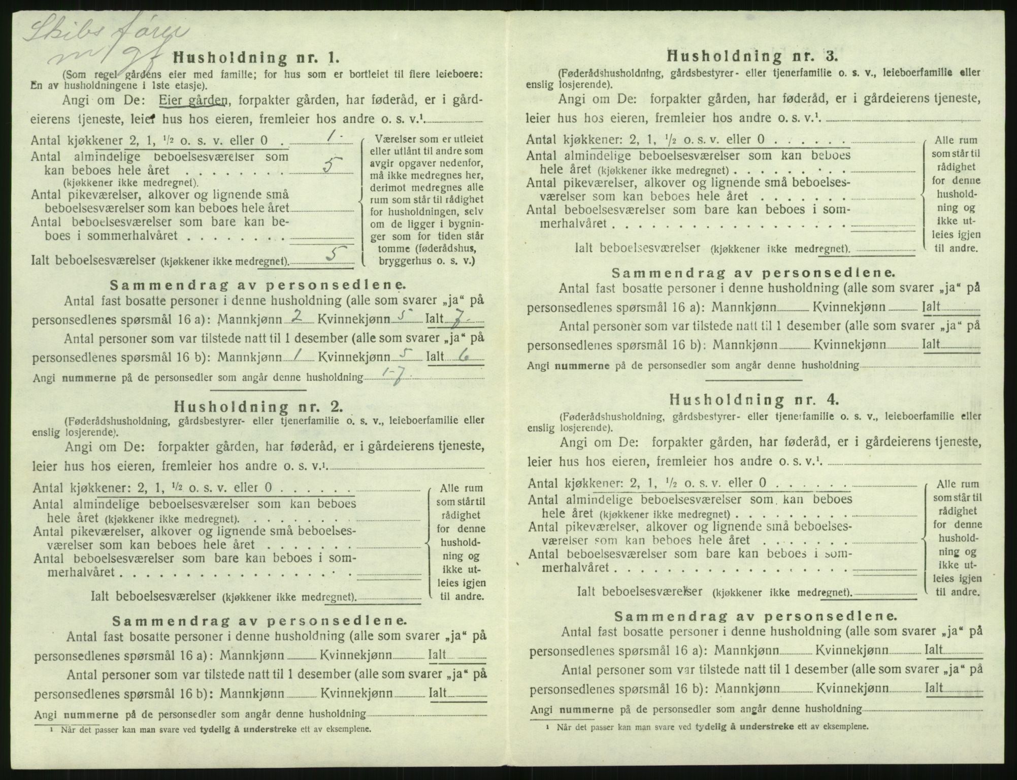 SAK, 1920 census for Tromøy, 1920, p. 336