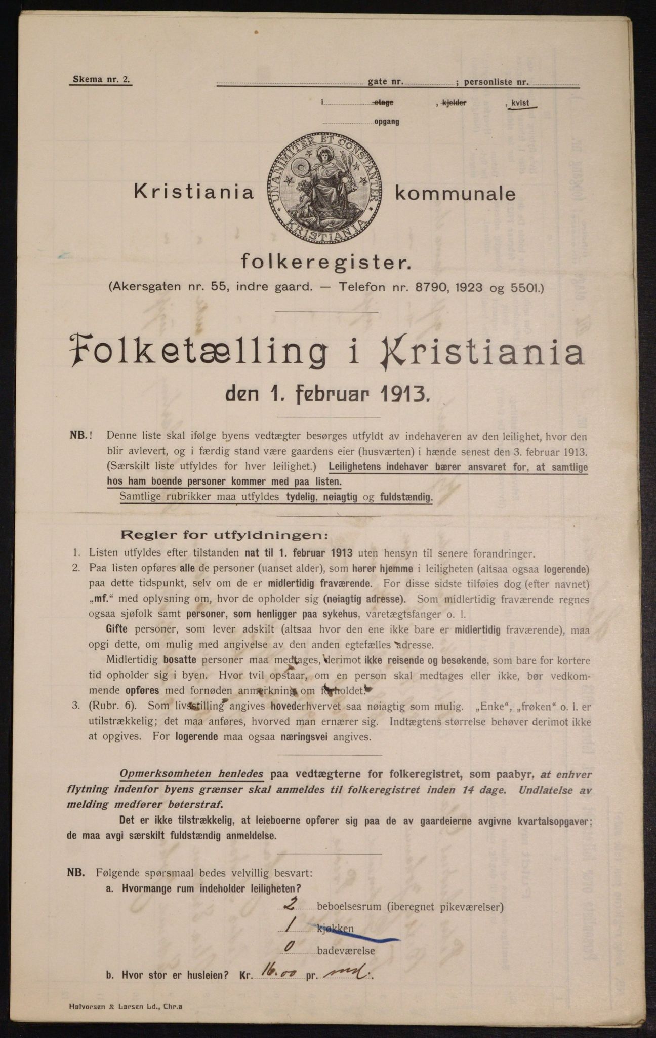 OBA, Municipal Census 1913 for Kristiania, 1913, p. 102674