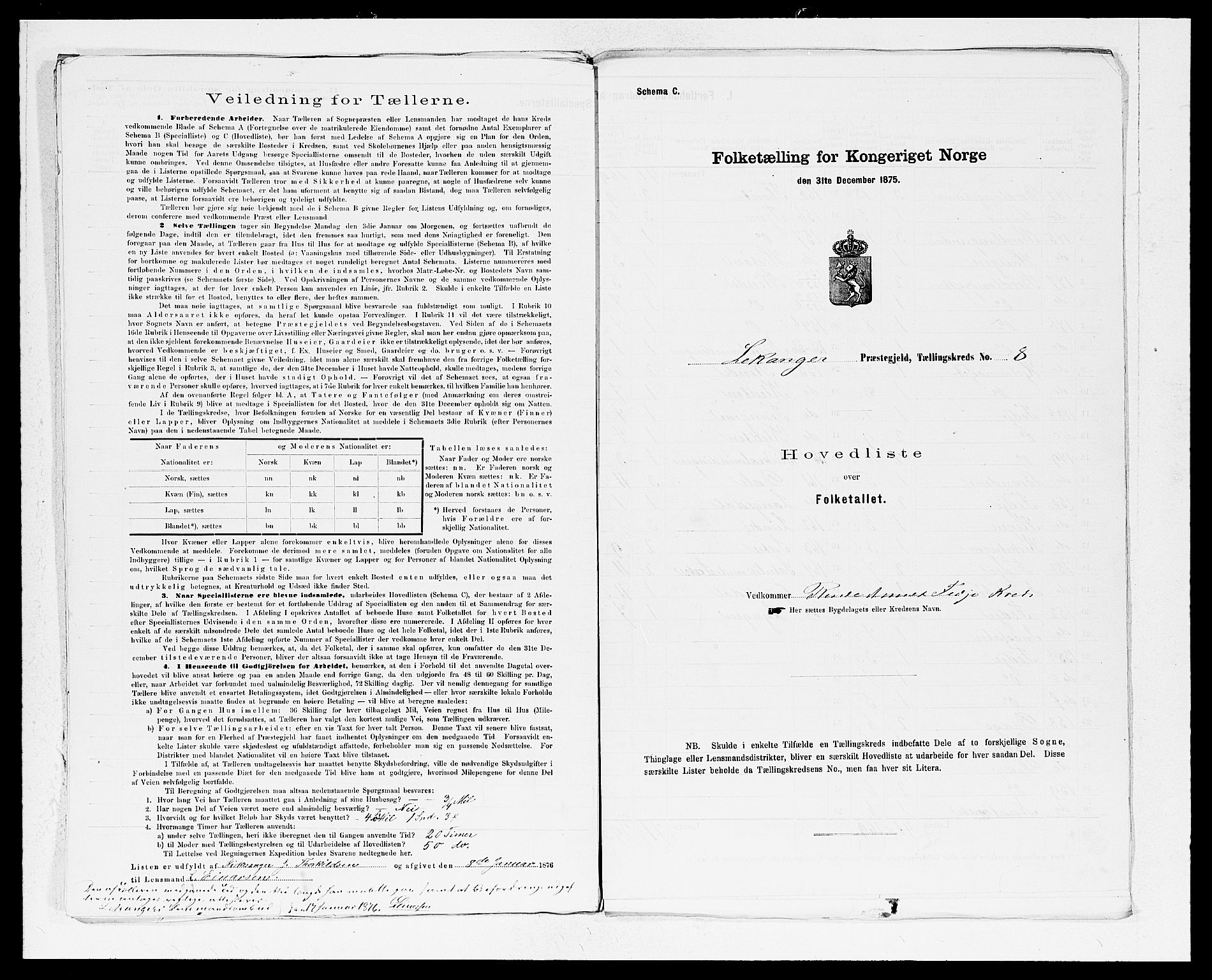 SAB, 1875 census for 1419P Leikanger, 1875, p. 16