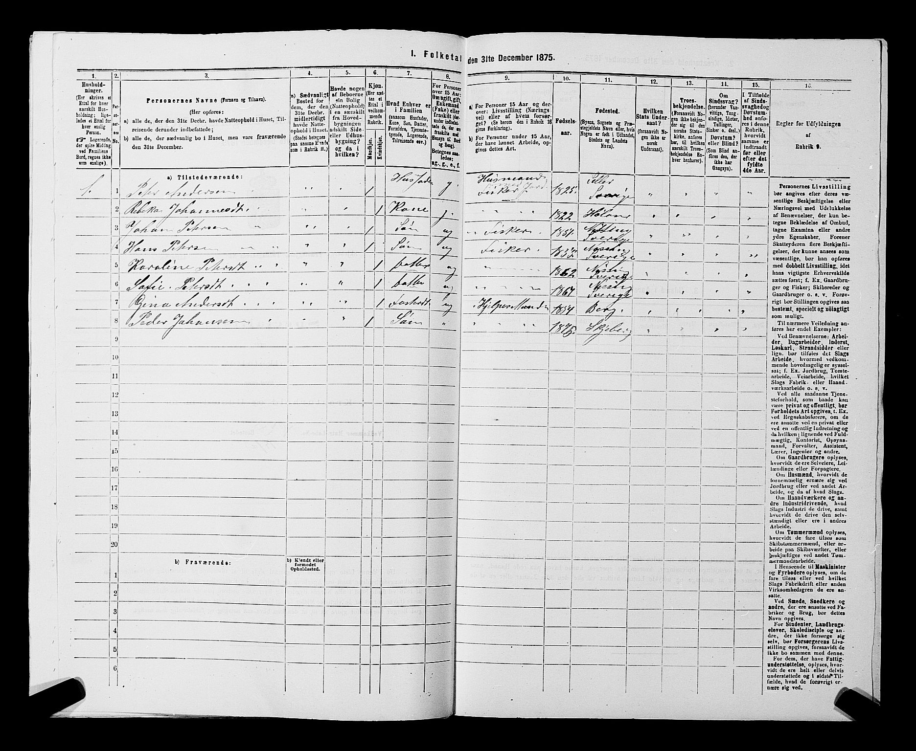 RA, 1875 census for 0115P Skjeberg, 1875, p. 1164