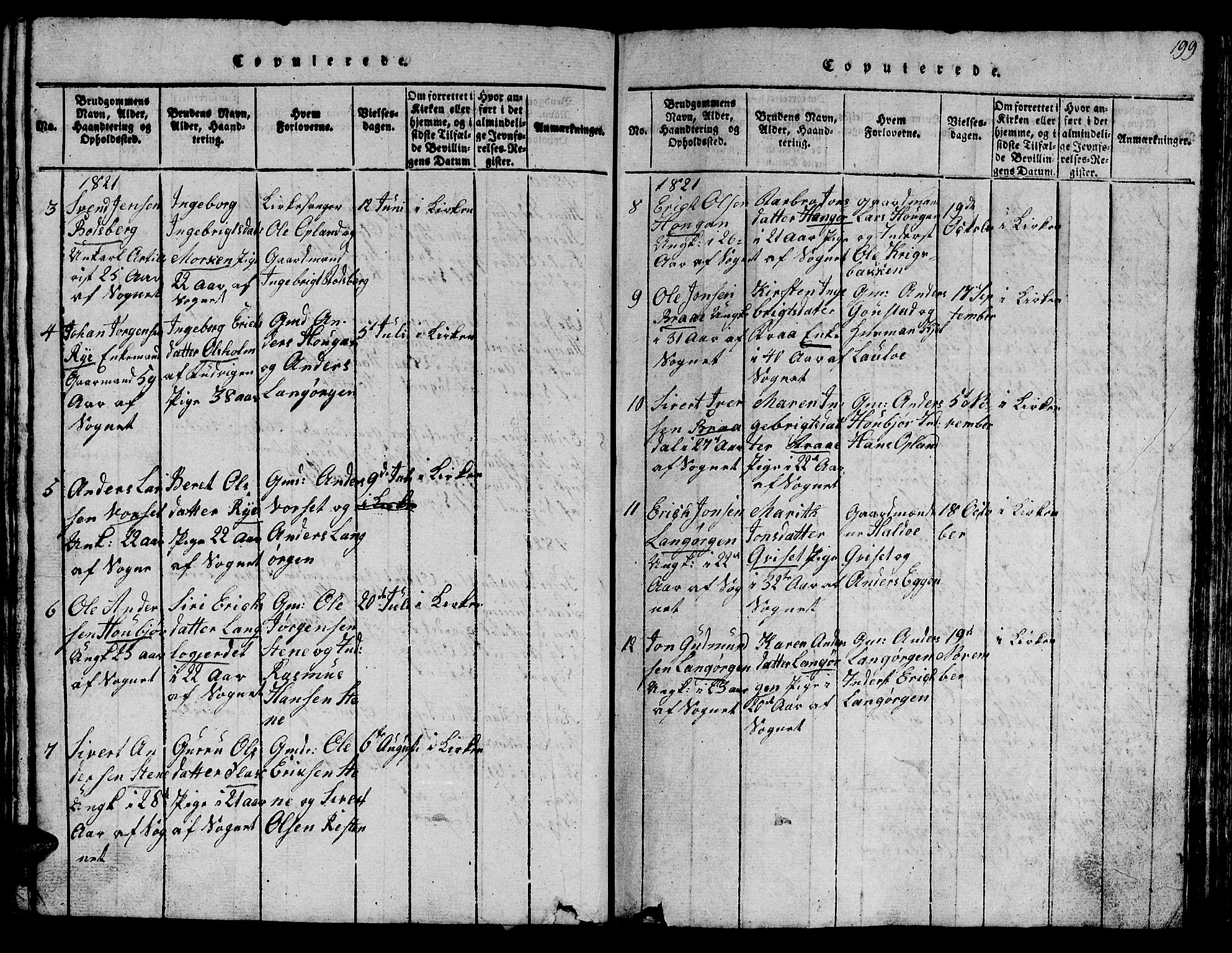 Ministerialprotokoller, klokkerbøker og fødselsregistre - Sør-Trøndelag, AV/SAT-A-1456/612/L0385: Parish register (copy) no. 612C01, 1816-1845, p. 199