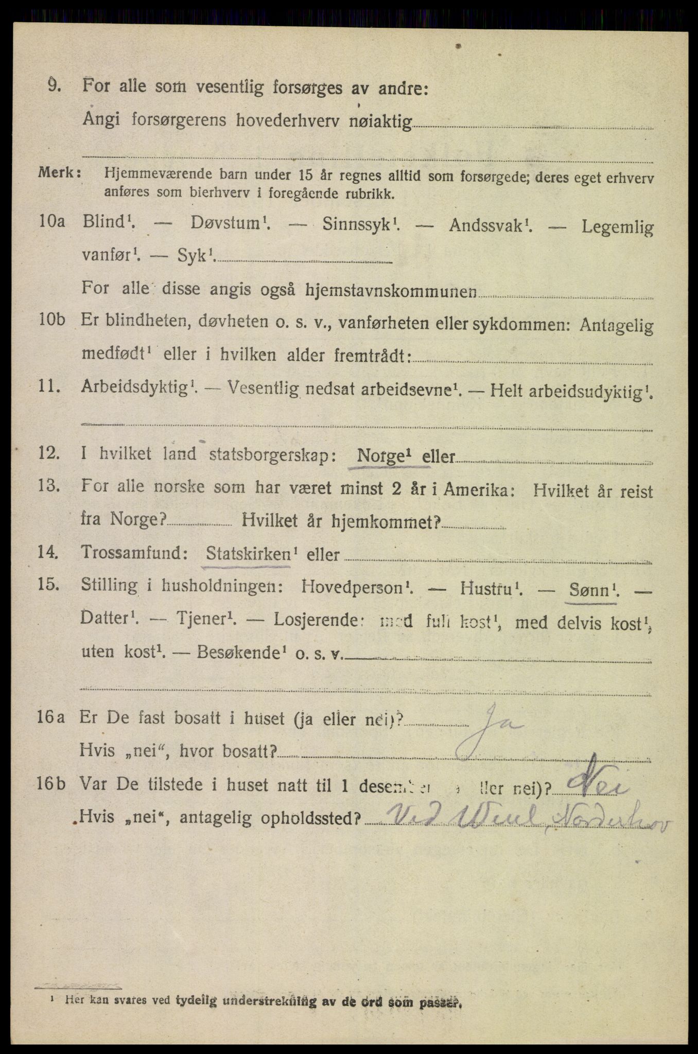 SAH, 1920 census for Jevnaker, 1920, p. 1400