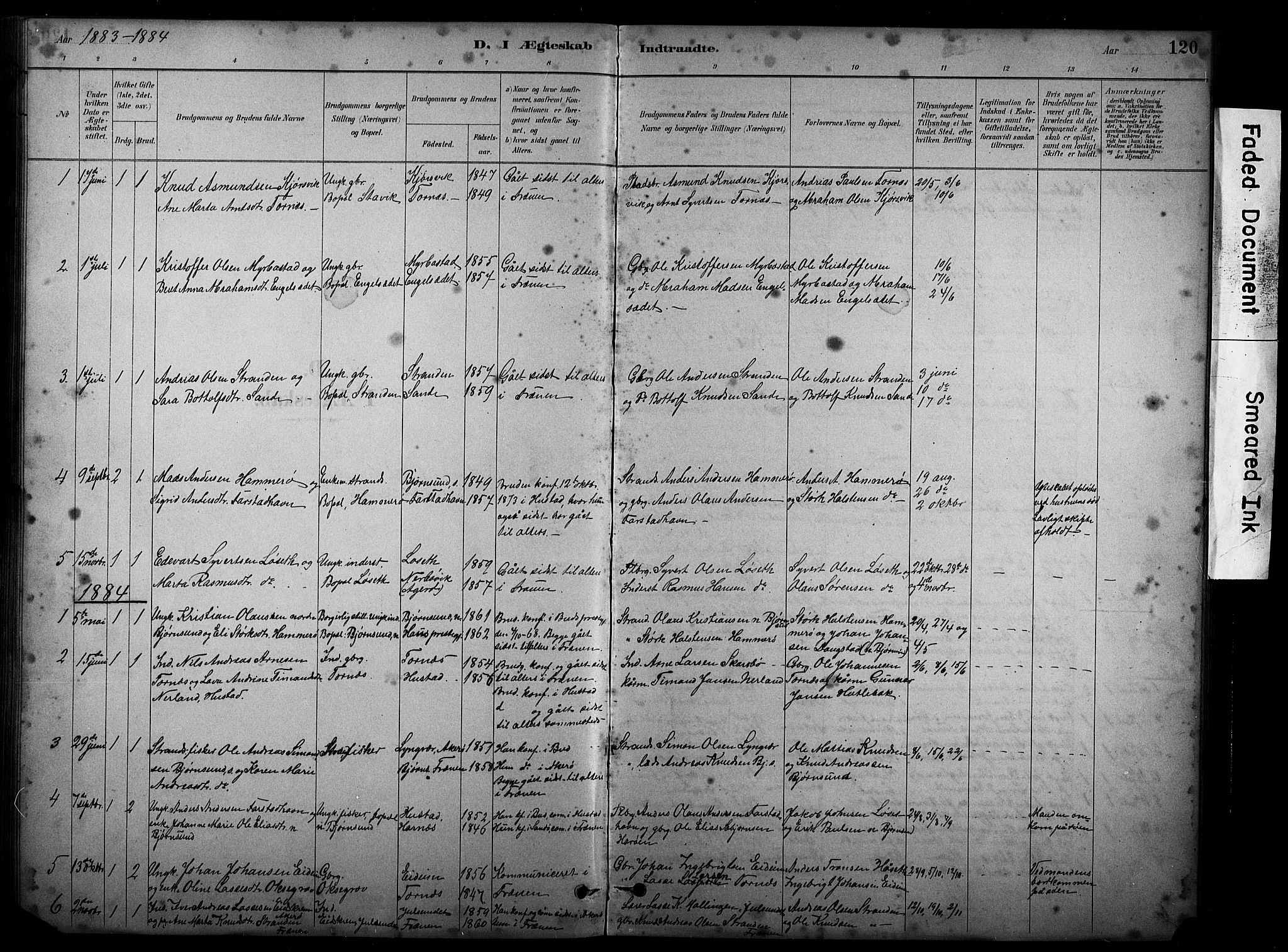 Ministerialprotokoller, klokkerbøker og fødselsregistre - Møre og Romsdal, SAT/A-1454/565/L0755: Parish register (copy) no. 565C04, 1883-1903, p. 120
