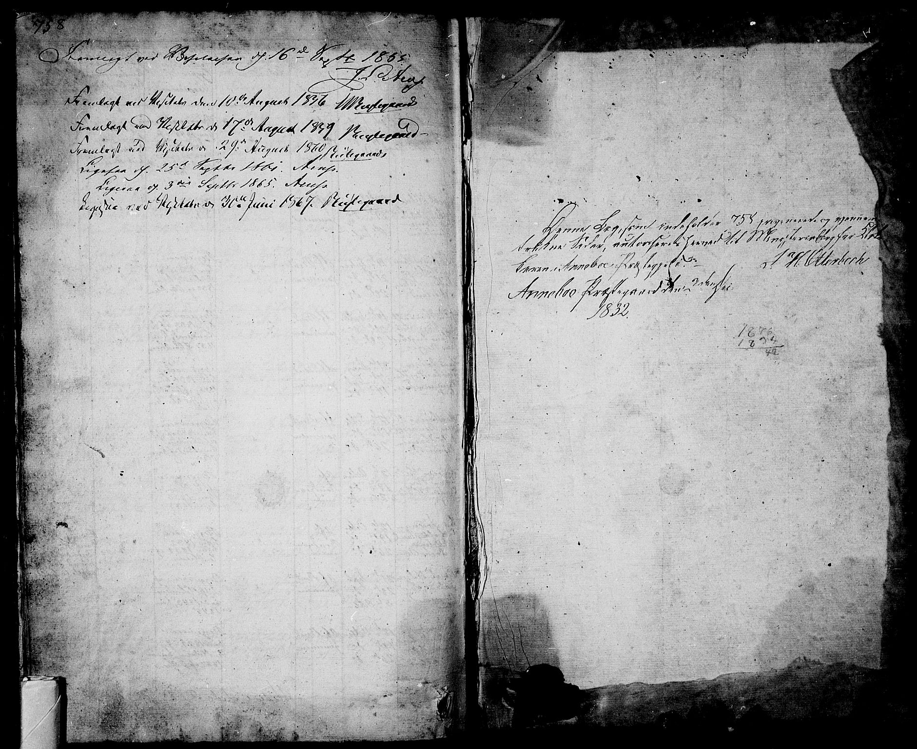 Andebu kirkebøker, AV/SAKO-A-336/G/Ga/L0003: Parish register (copy) no. I 3, 1832-1867, p. 758-759