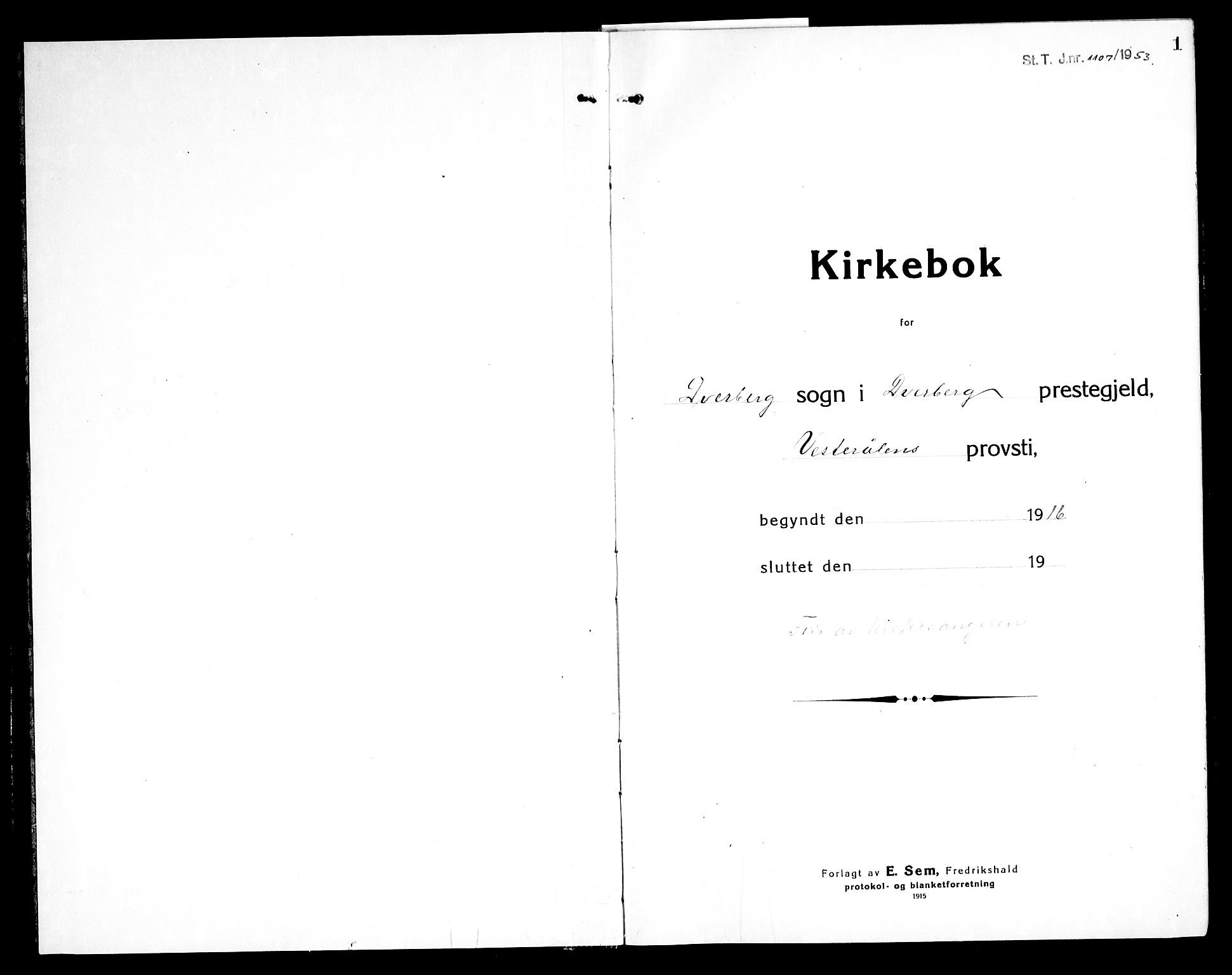 Ministerialprotokoller, klokkerbøker og fødselsregistre - Nordland, AV/SAT-A-1459/897/L1415: Parish register (copy) no. 897C05, 1916-1945, p. 1