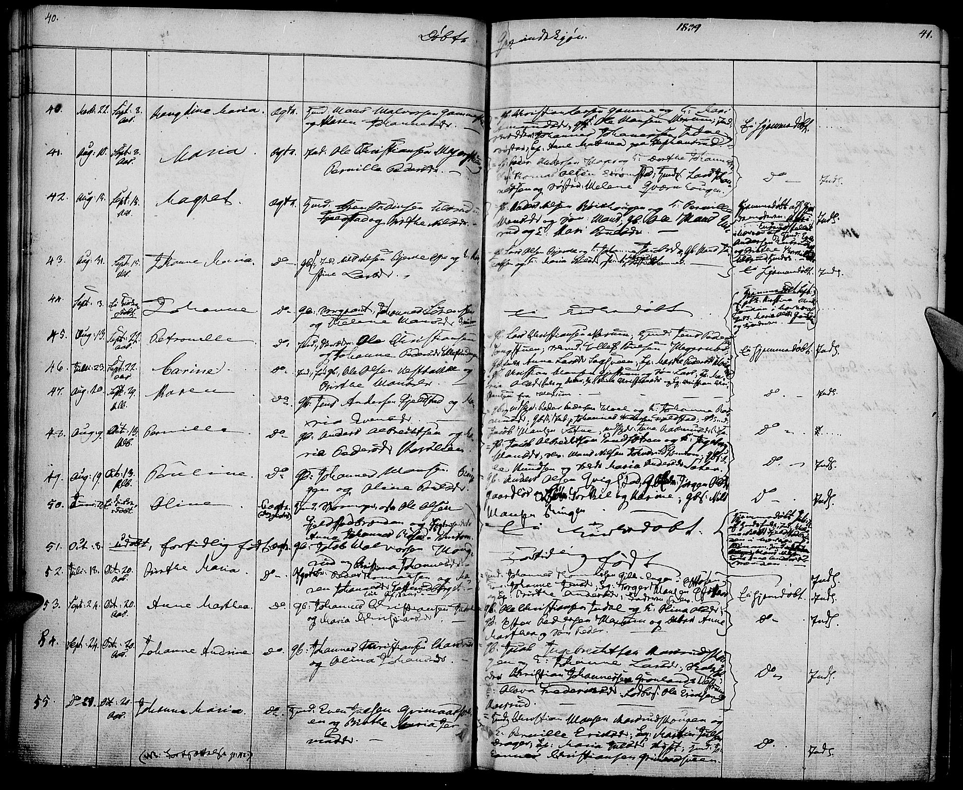 Vestre Toten prestekontor, SAH/PREST-108/H/Ha/Haa/L0003: Parish register (official) no. 3, 1836-1843, p. 40-41