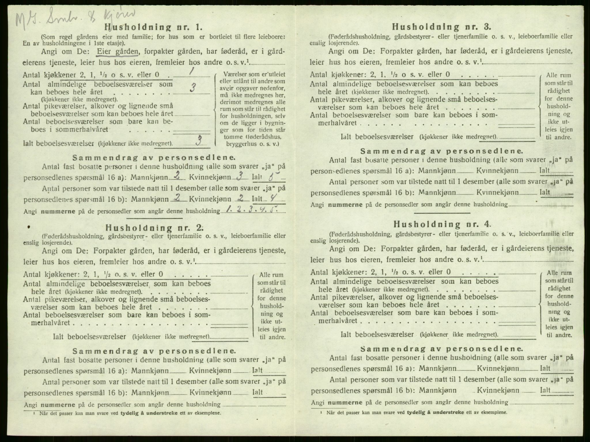 SAKO, 1920 census for Sandeherred, 1920, p. 394