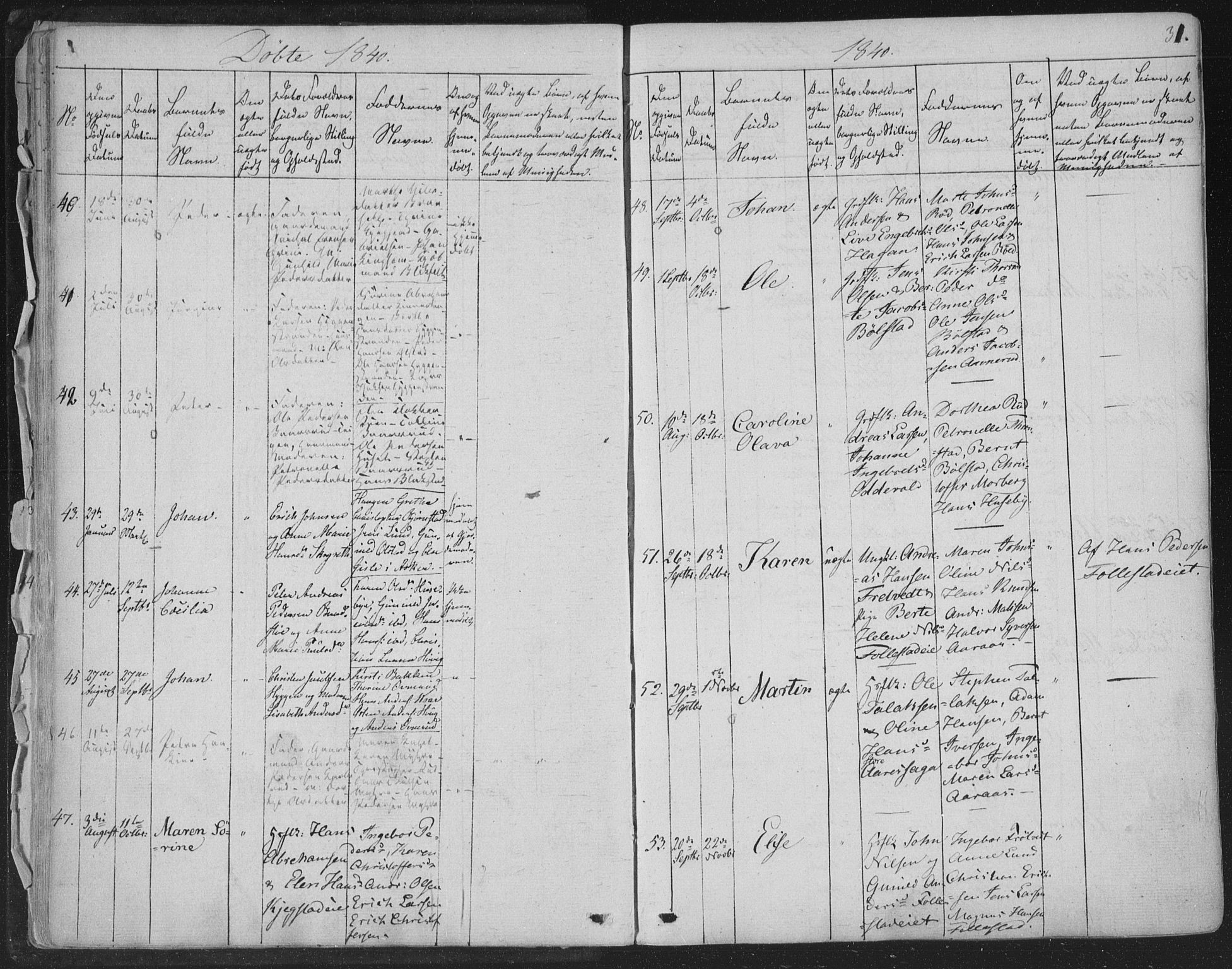 Røyken kirkebøker, AV/SAKO-A-241/F/Fa/L0005: Parish register (official) no. 5, 1833-1856, p. 31