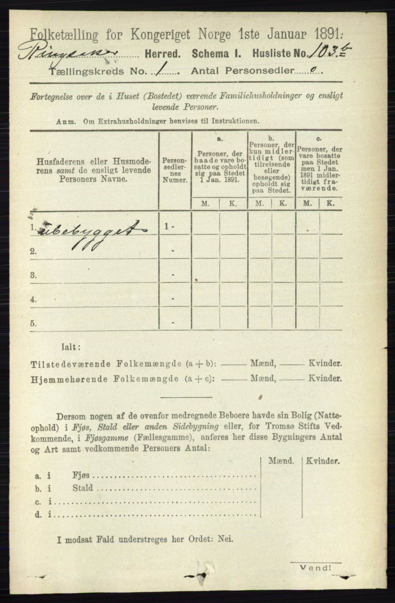 RA, 1891 census for 0412 Ringsaker, 1891, p. 170