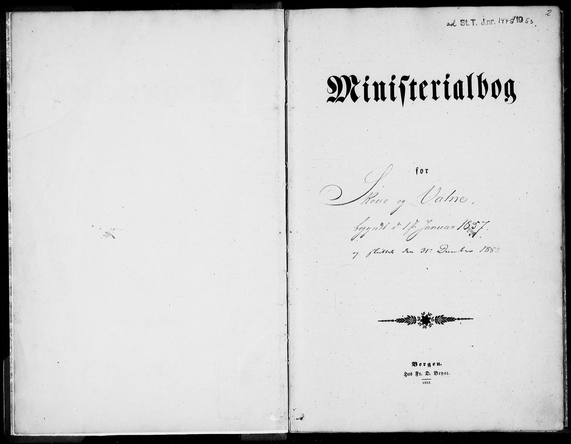 Ministerialprotokoller, klokkerbøker og fødselsregistre - Møre og Romsdal, AV/SAT-A-1454/524/L0354: Parish register (official) no. 524A06, 1857-1863, p. 2