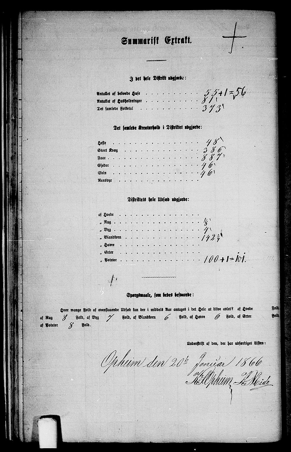 RA, 1865 census for Voss, 1865, p. 25