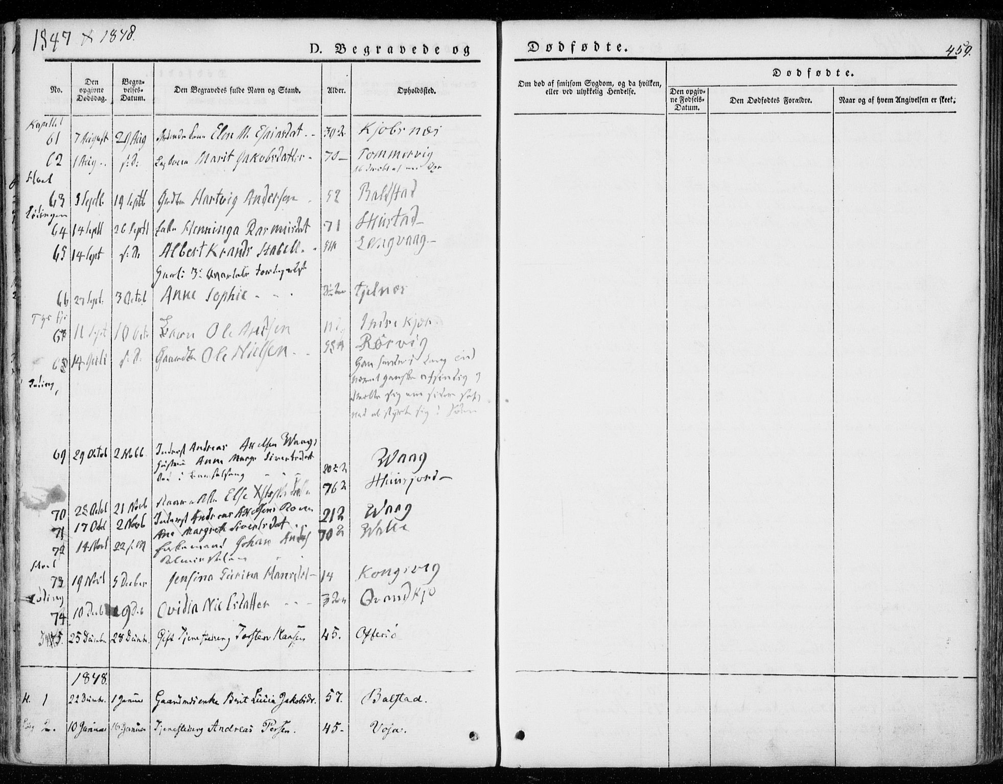 Ministerialprotokoller, klokkerbøker og fødselsregistre - Nordland, SAT/A-1459/872/L1033: Parish register (official) no. 872A08, 1840-1863, p. 459