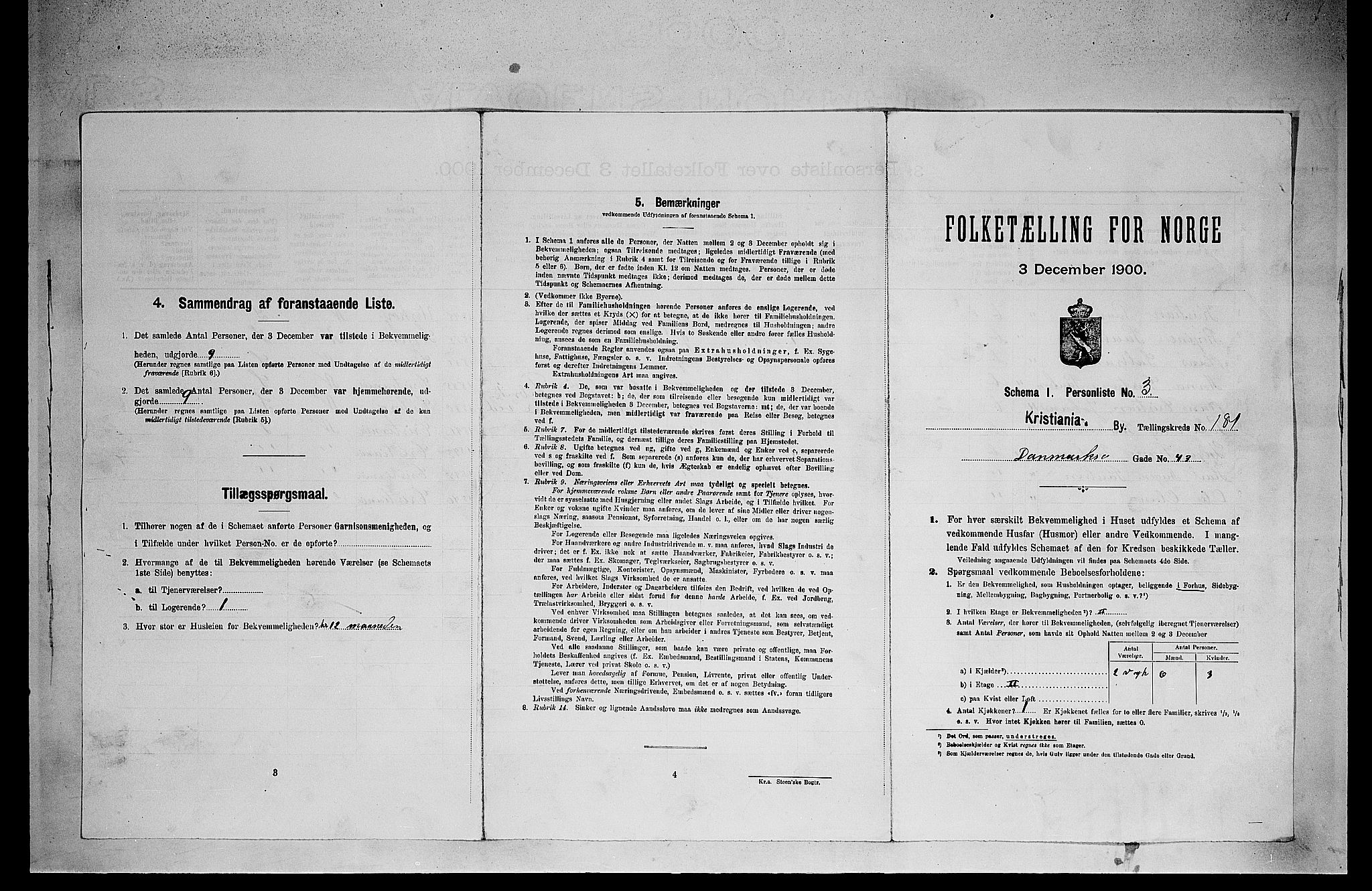 SAO, 1900 census for Kristiania, 1900, p. 15294