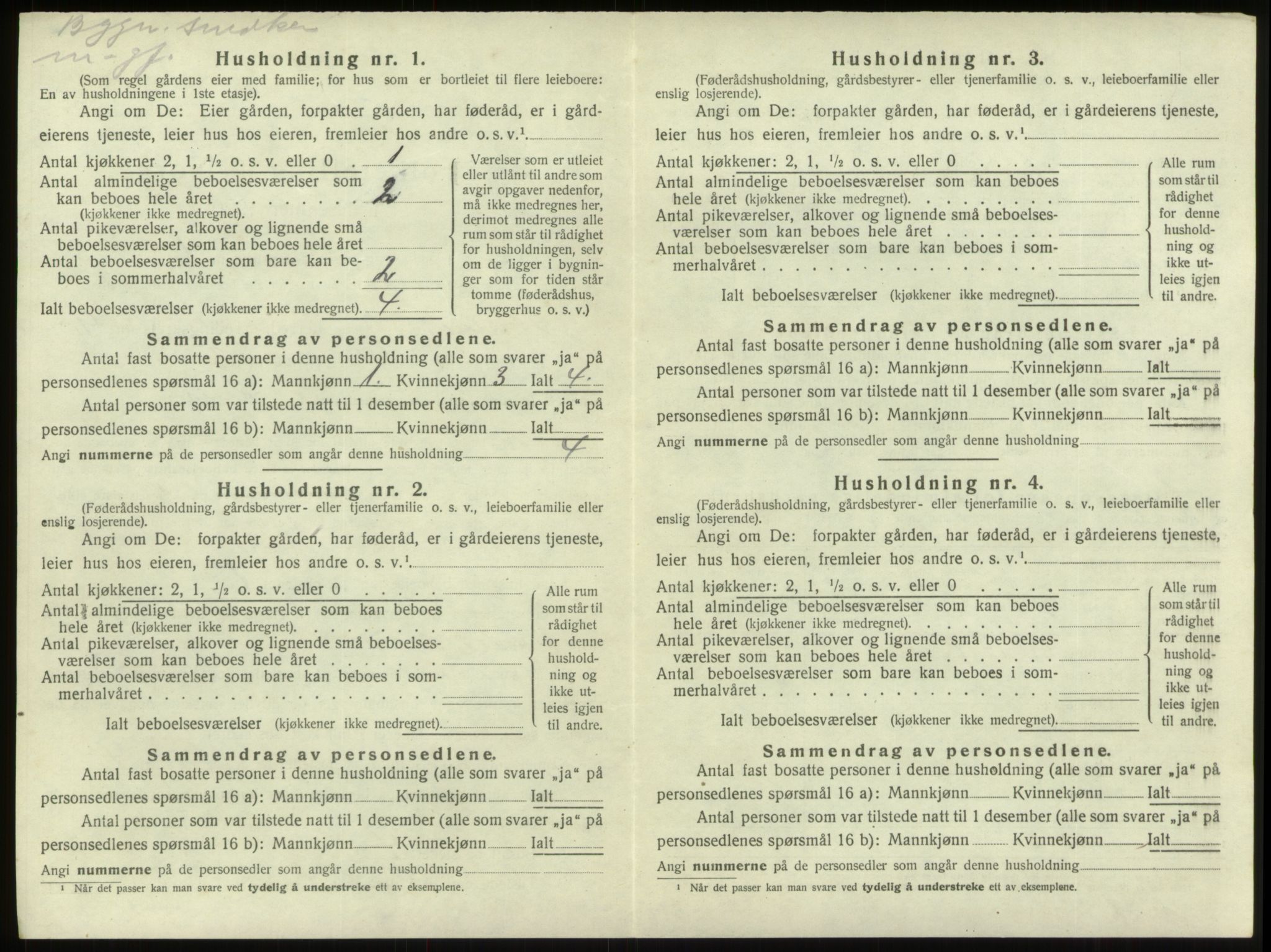 SAB, 1920 census for Innvik, 1920, p. 562