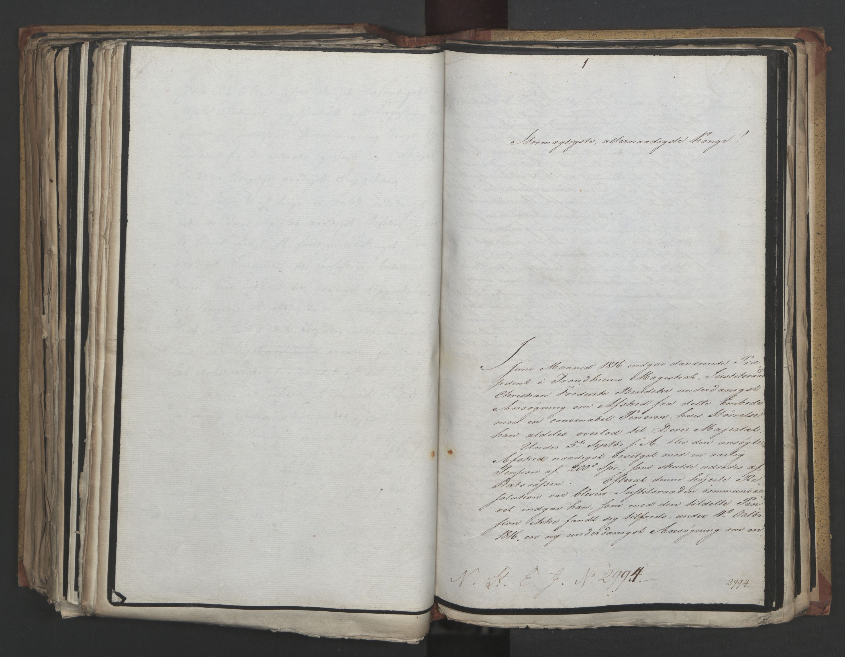 Statsrådsavdelingen i Stockholm, AV/RA-S-1003/D/Da/L0014: Regjeringsinnstillinger nr. 2890-3057, 1818, p. 439