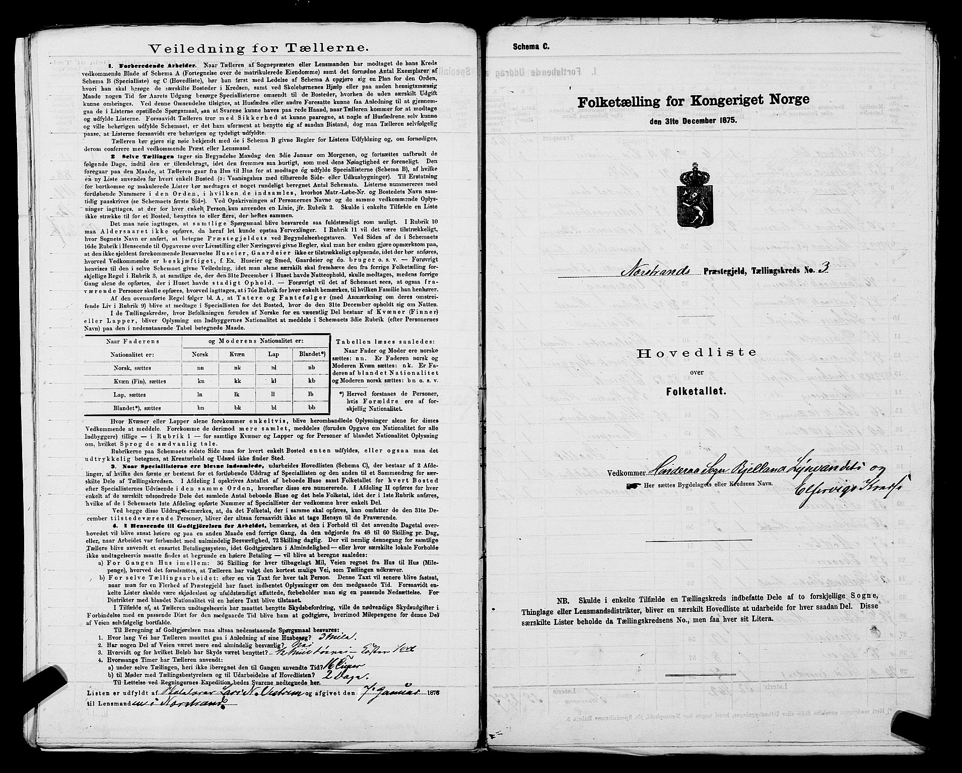 SAST, 1875 census for 1139P Nedstrand, 1875, p. 10