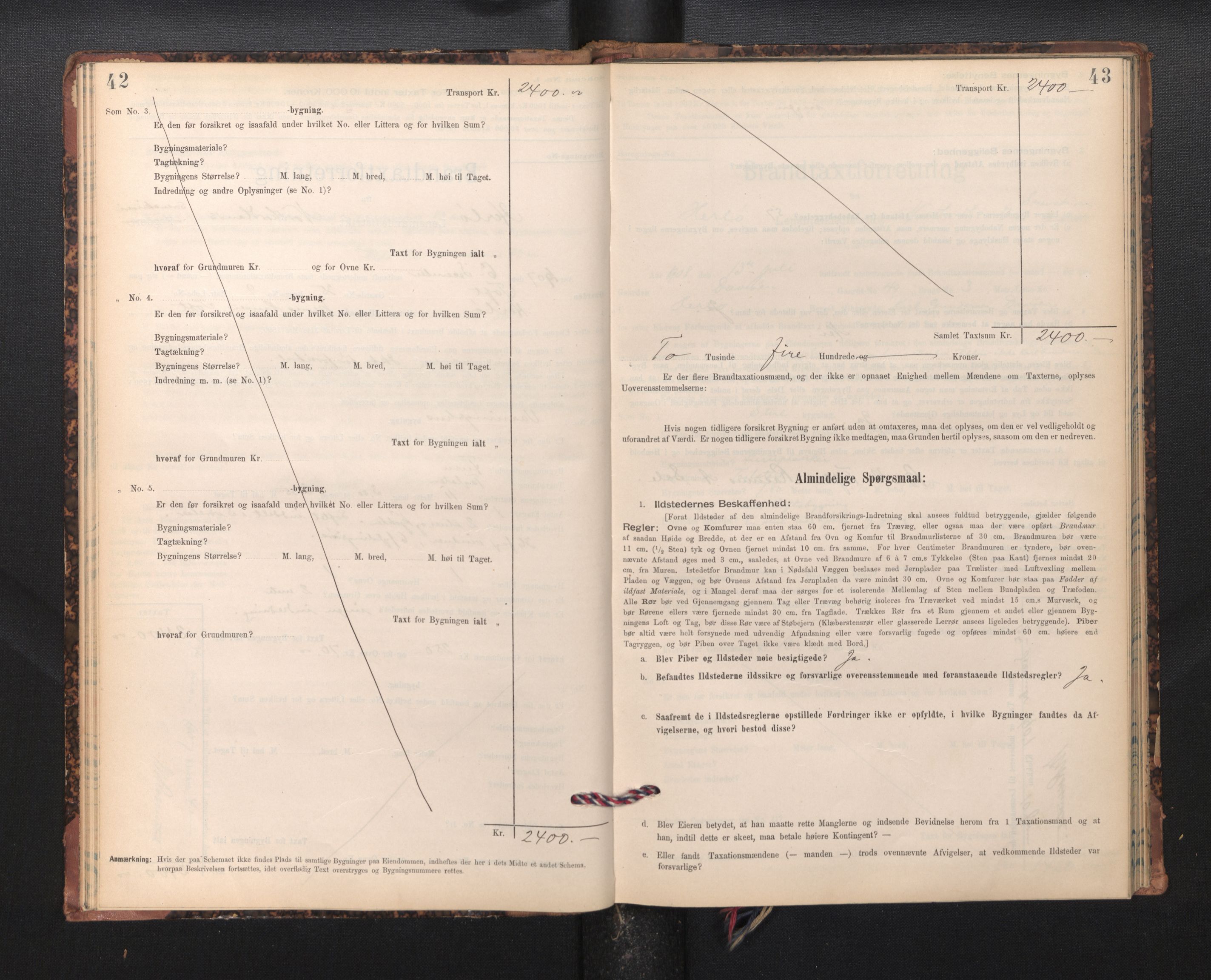 Lensmannen i Herdla, AV/SAB-A-32901/0012/L0003:  Branntakstprotokoll skjematakst, 1897-1916, p. 42-43