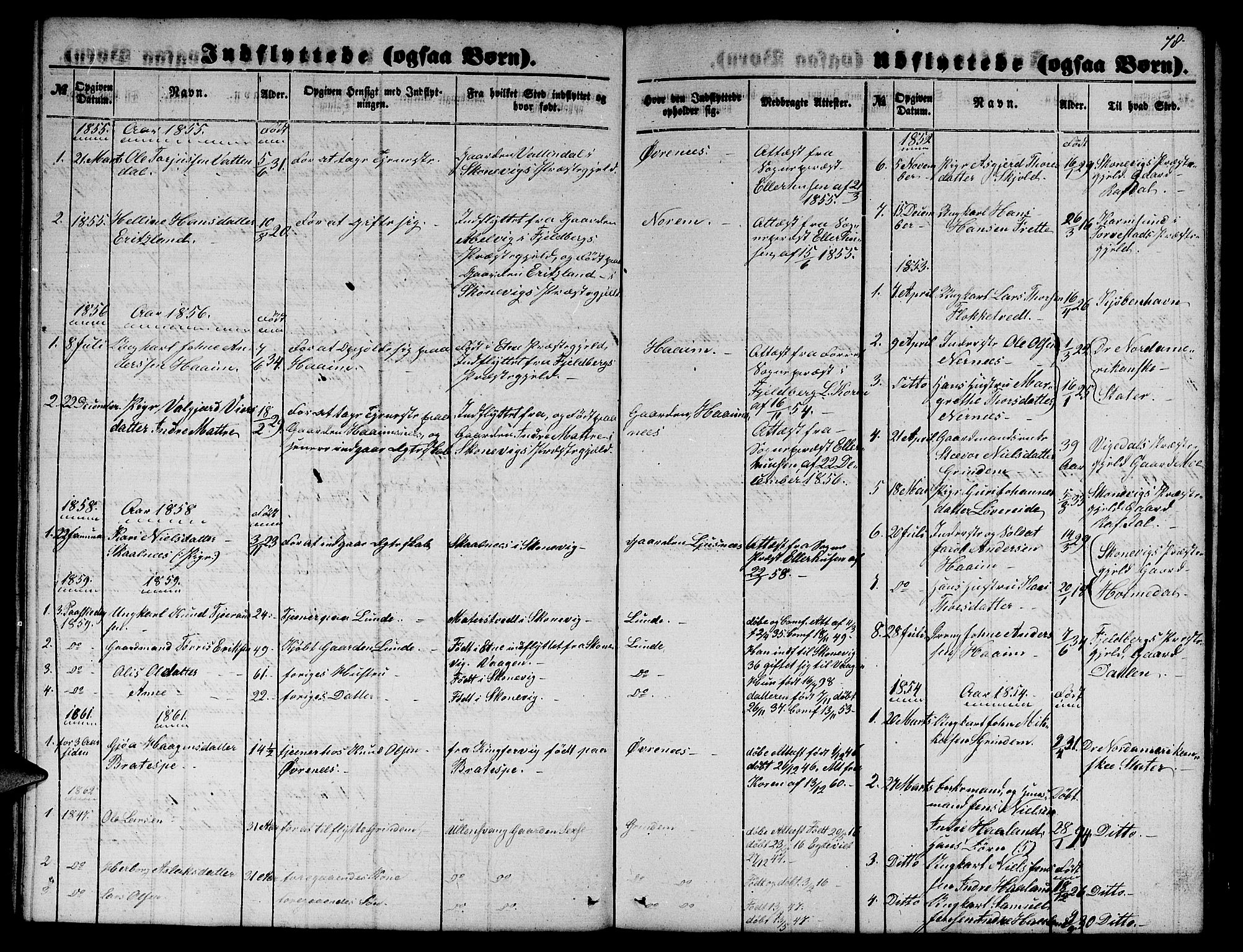 Etne sokneprestembete, SAB/A-75001/H/Hab: Parish register (copy) no. C 2, 1851-1865, p. 78