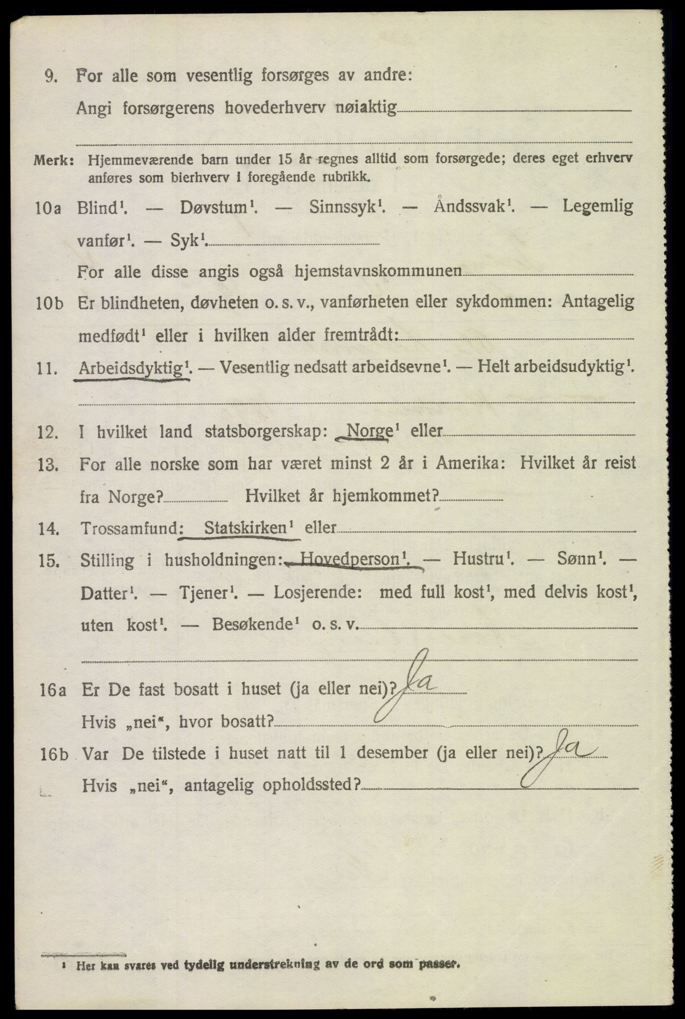 SAH, 1920 census for Tolga, 1920, p. 2974