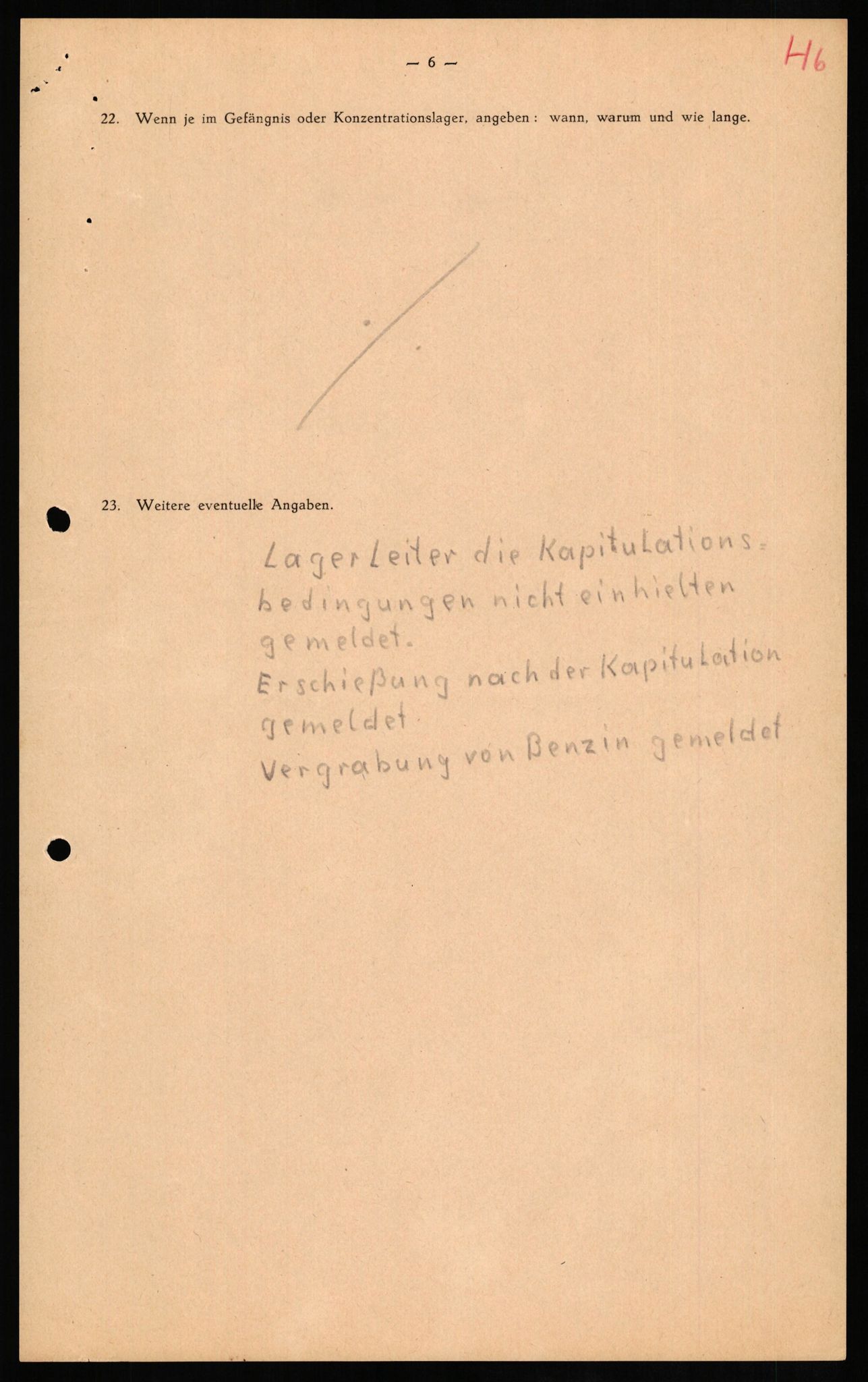 Forsvaret, Forsvarets overkommando II, RA/RAFA-3915/D/Db/L0012: CI Questionaires. Tyske okkupasjonsstyrker i Norge. Tyskere., 1945-1946, p. 170