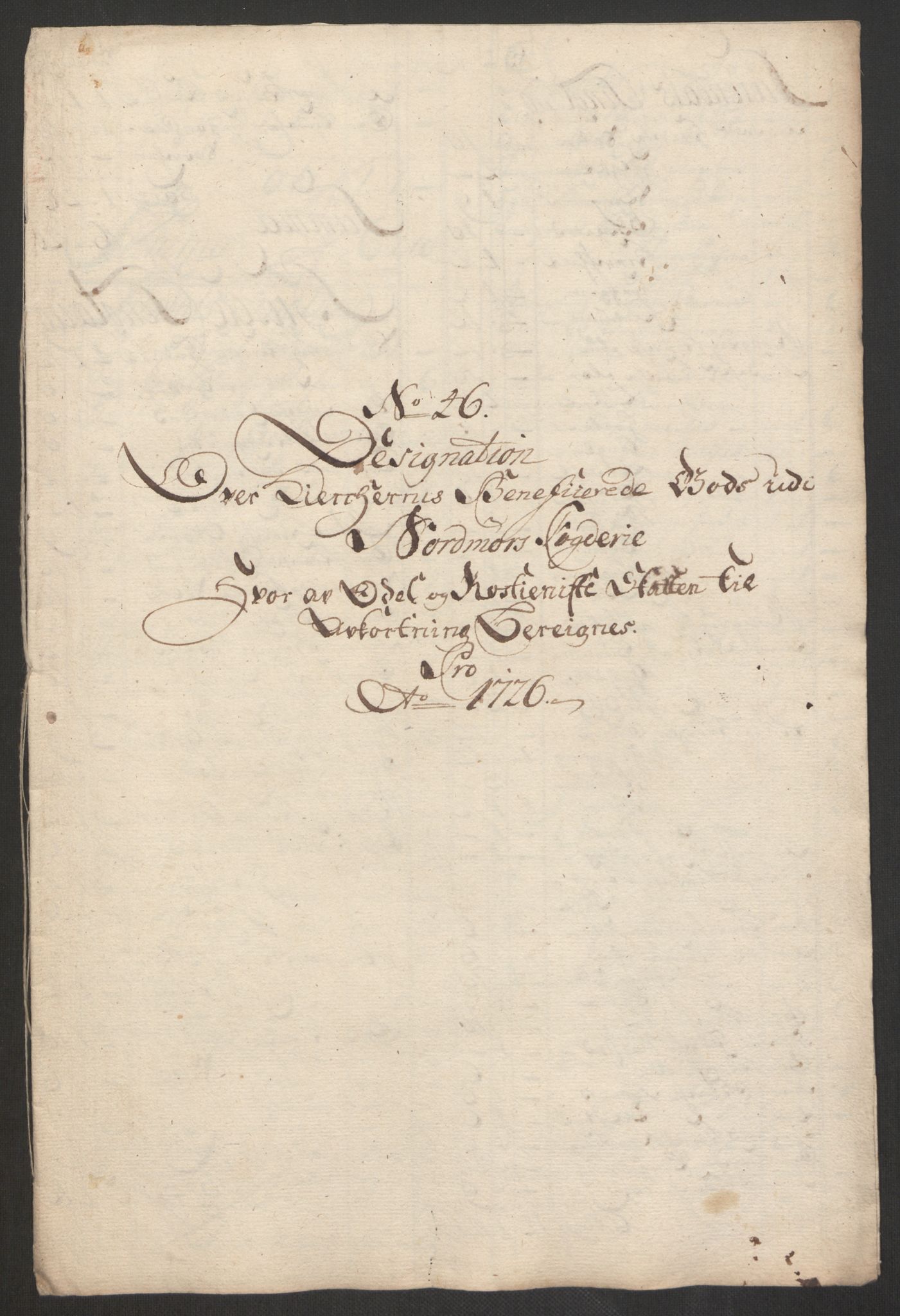 Rentekammeret inntil 1814, Reviderte regnskaper, Fogderegnskap, RA/EA-4092/R56/L3759: Fogderegnskap Nordmøre, 1726, p. 258