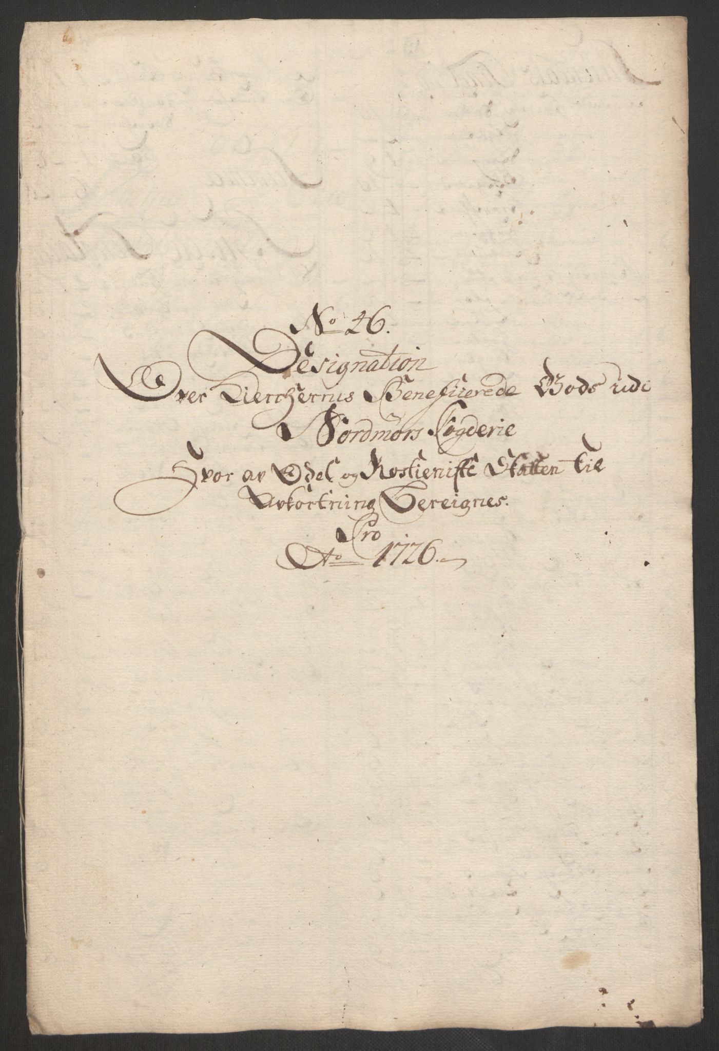 Rentekammeret inntil 1814, Reviderte regnskaper, Fogderegnskap, AV/RA-EA-4092/R56/L3759: Fogderegnskap Nordmøre, 1726, p. 258