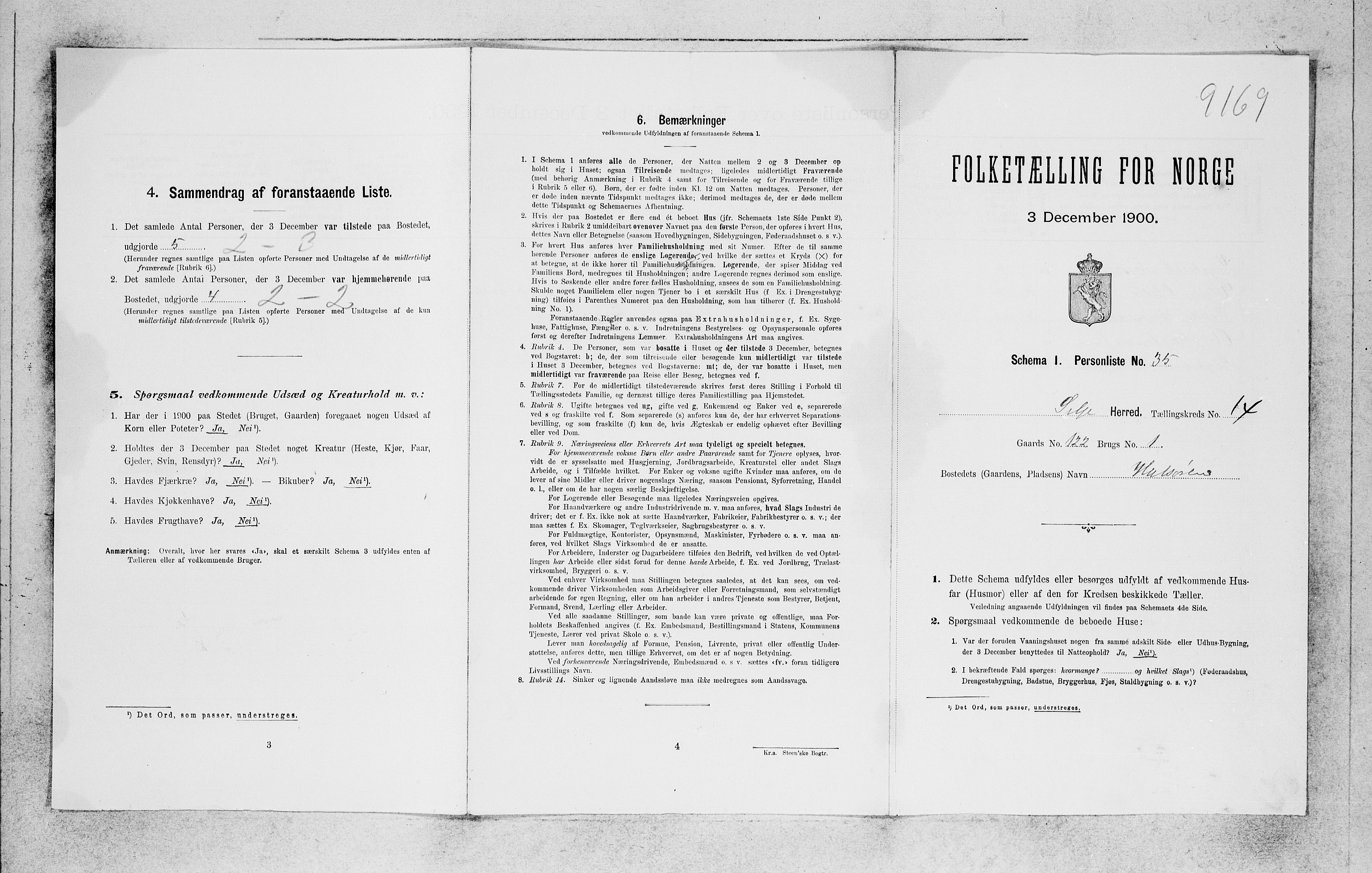 SAB, 1900 census for Selje, 1900, p. 1387