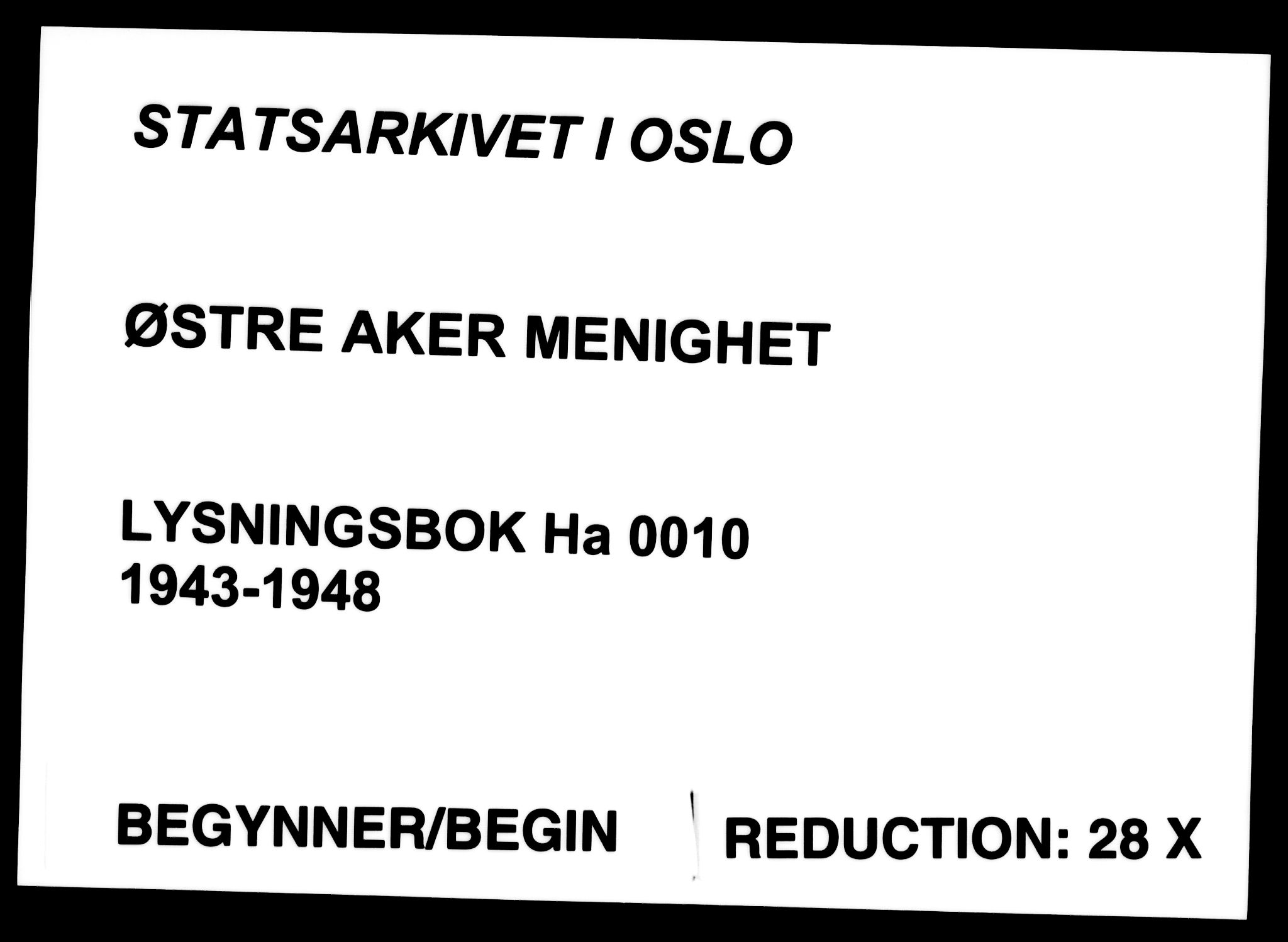 Østre Aker prestekontor Kirkebøker, SAO/A-10840/H/Ha/L0010: Banns register no. I 10, 1943-1948