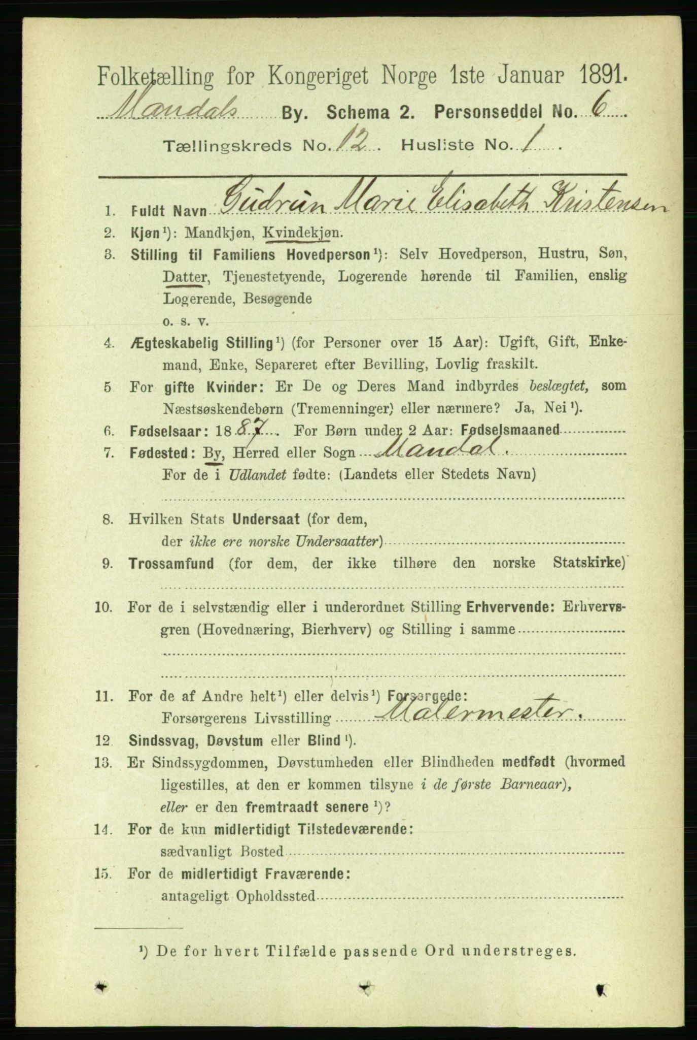 RA, 1891 census for 1002 Mandal, 1891, p. 2895