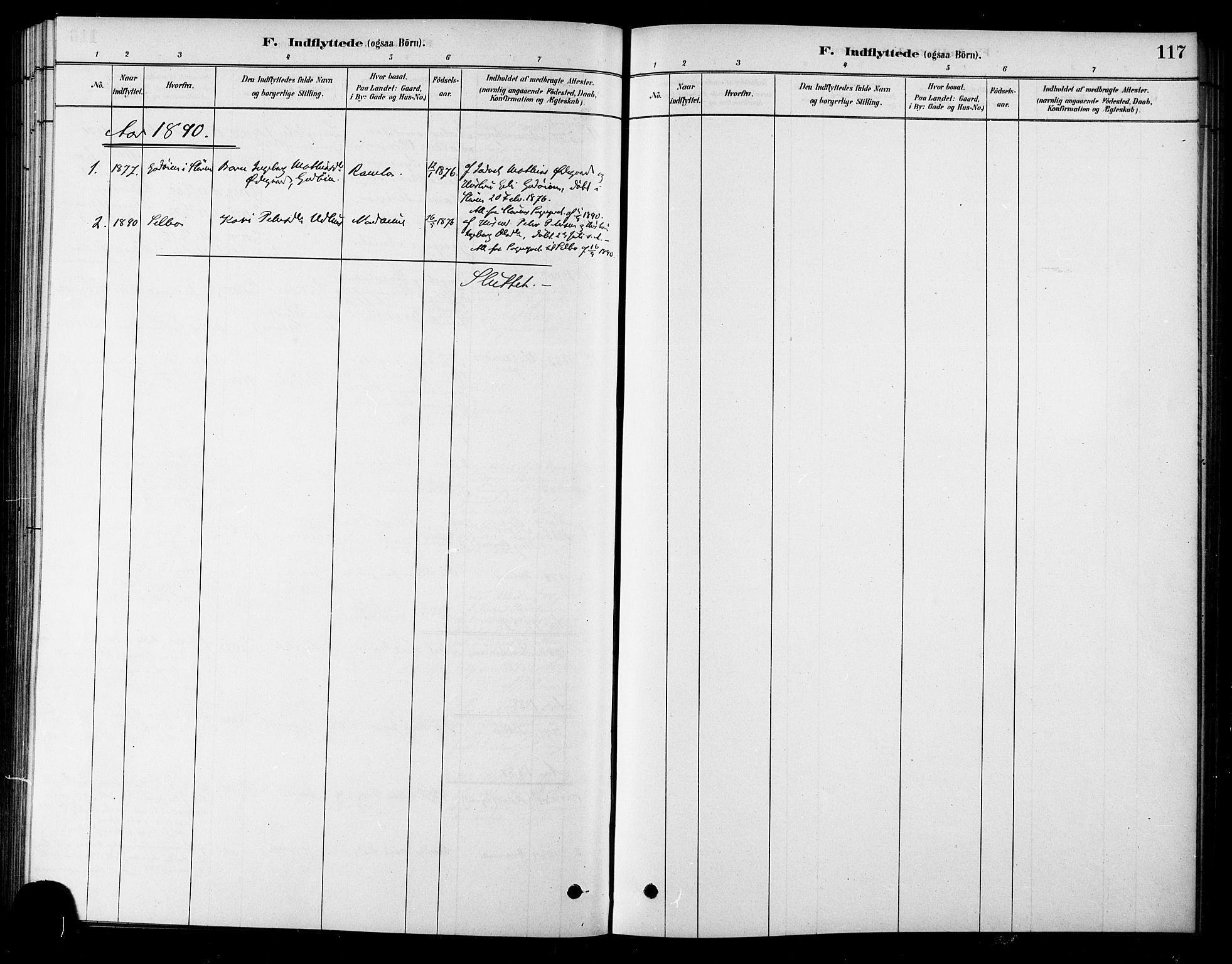 Ministerialprotokoller, klokkerbøker og fødselsregistre - Sør-Trøndelag, SAT/A-1456/685/L0972: Parish register (official) no. 685A09, 1879-1890, p. 117