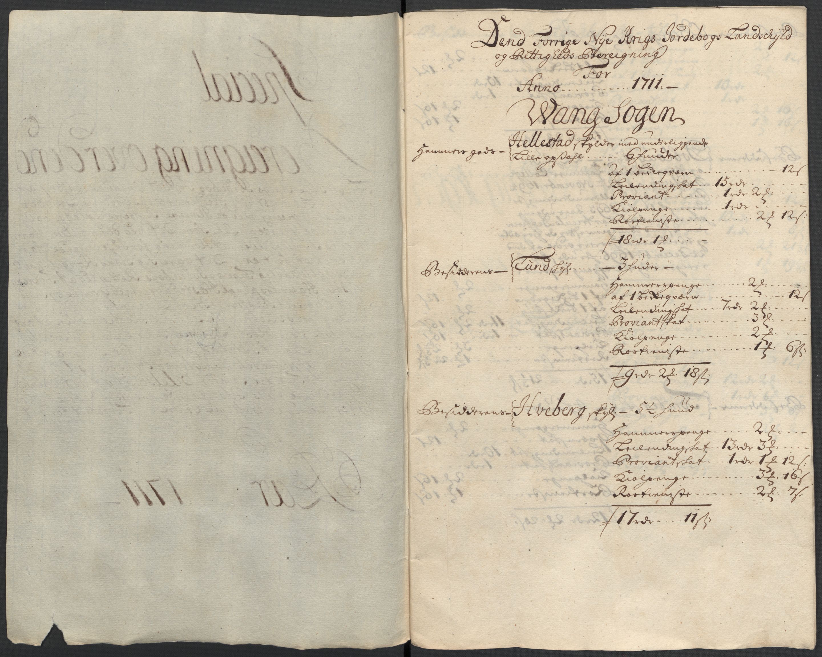 Rentekammeret inntil 1814, Reviderte regnskaper, Fogderegnskap, RA/EA-4092/R16/L1047: Fogderegnskap Hedmark, 1711, p. 401