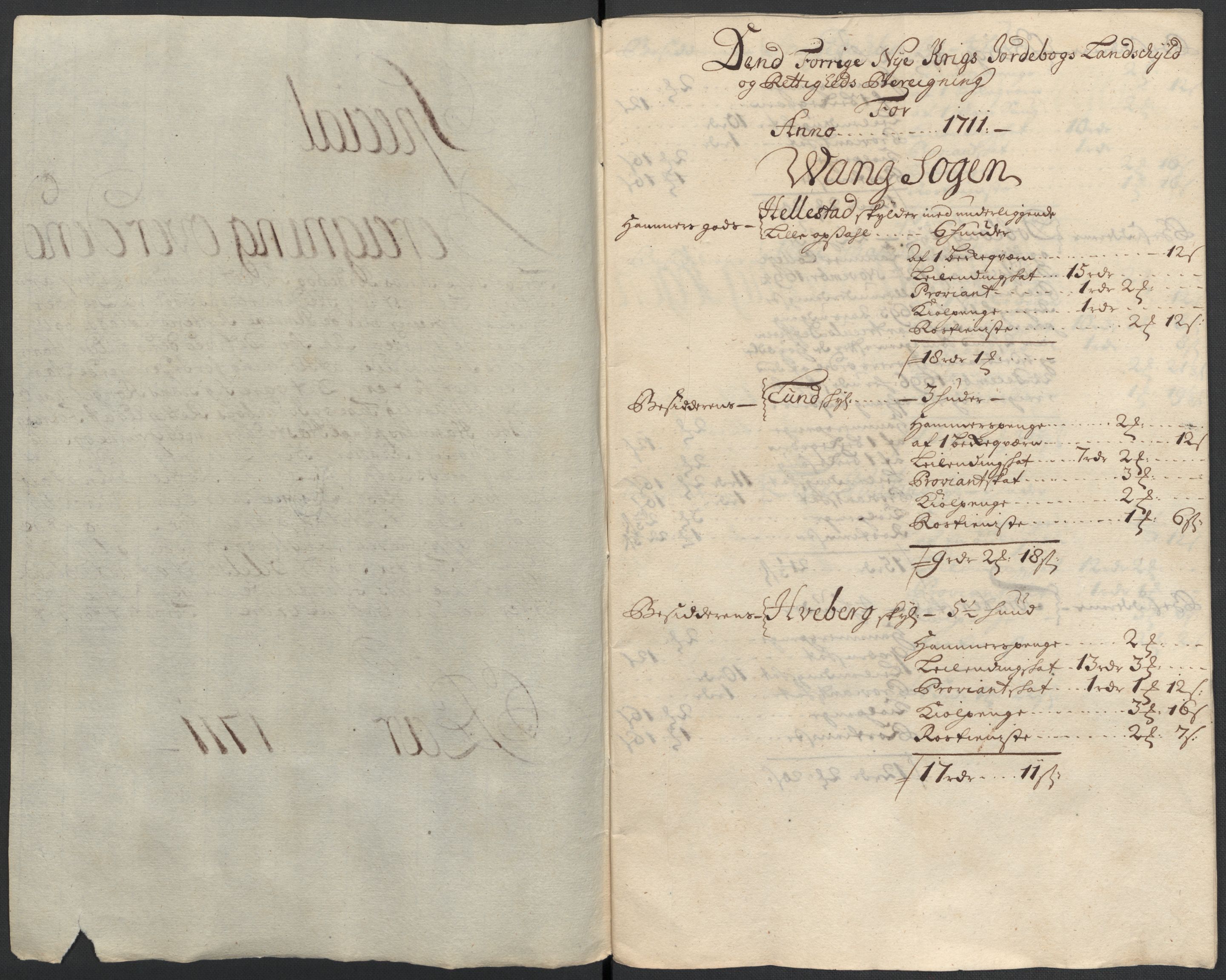 Rentekammeret inntil 1814, Reviderte regnskaper, Fogderegnskap, AV/RA-EA-4092/R16/L1047: Fogderegnskap Hedmark, 1711, p. 401