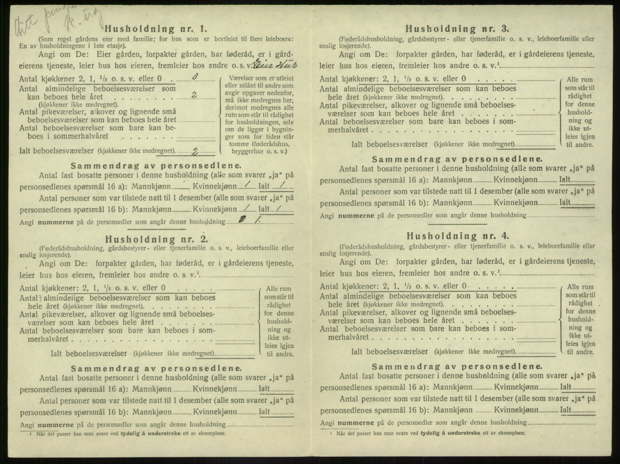 SAB, 1920 census for Førde, 1920, p. 526