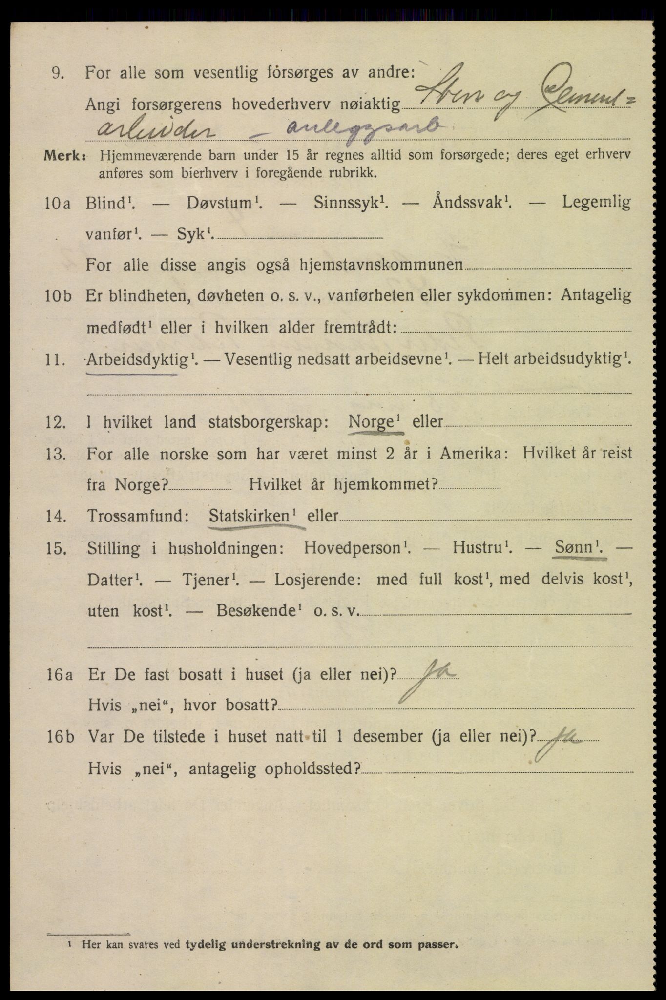 SAK, 1920 census for Kristiansand, 1920, p. 26754