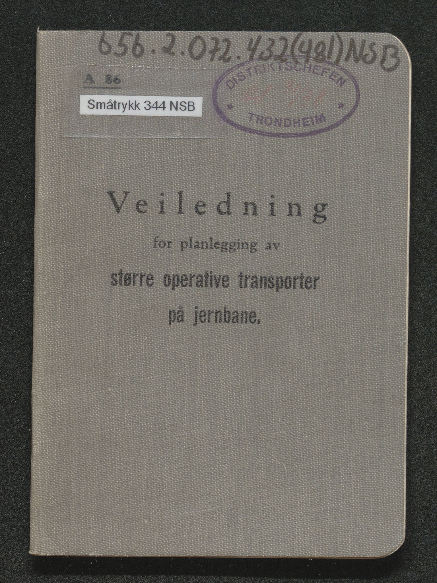 Norges Statsbaner Bibliotek (NSB), AV/SAKO-A-355/F/Fc/L0005/0002: Småtrykk 280 - 349 / Småtrykk 330 - 349, 1886-2006