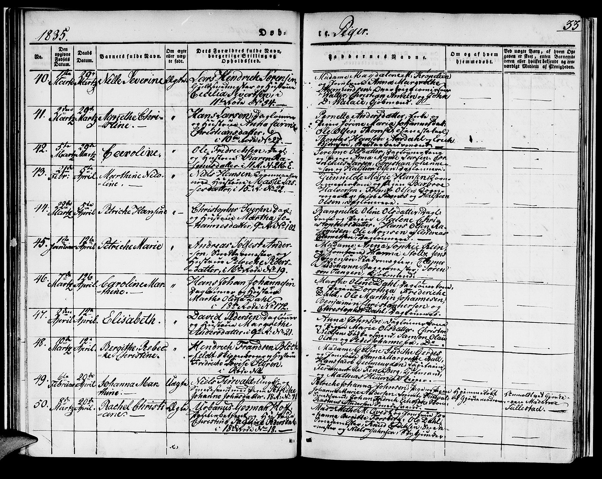 Domkirken sokneprestembete, SAB/A-74801/H/Haa/L0014: Parish register (official) no. A 13, 1830-1837, p. 33