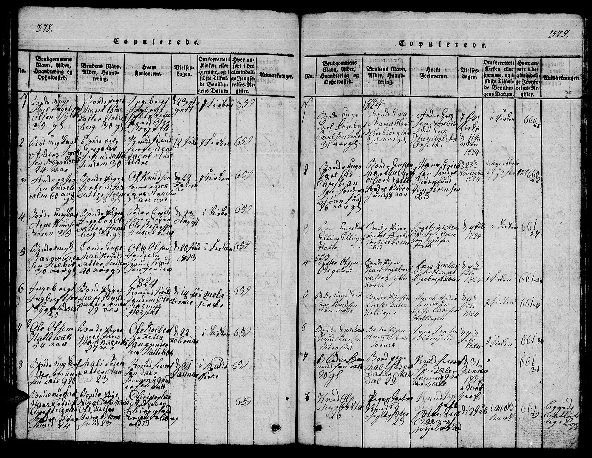 Ministerialprotokoller, klokkerbøker og fødselsregistre - Møre og Romsdal, SAT/A-1454/565/L0752: Parish register (copy) no. 565C01, 1817-1844, p. 378-379